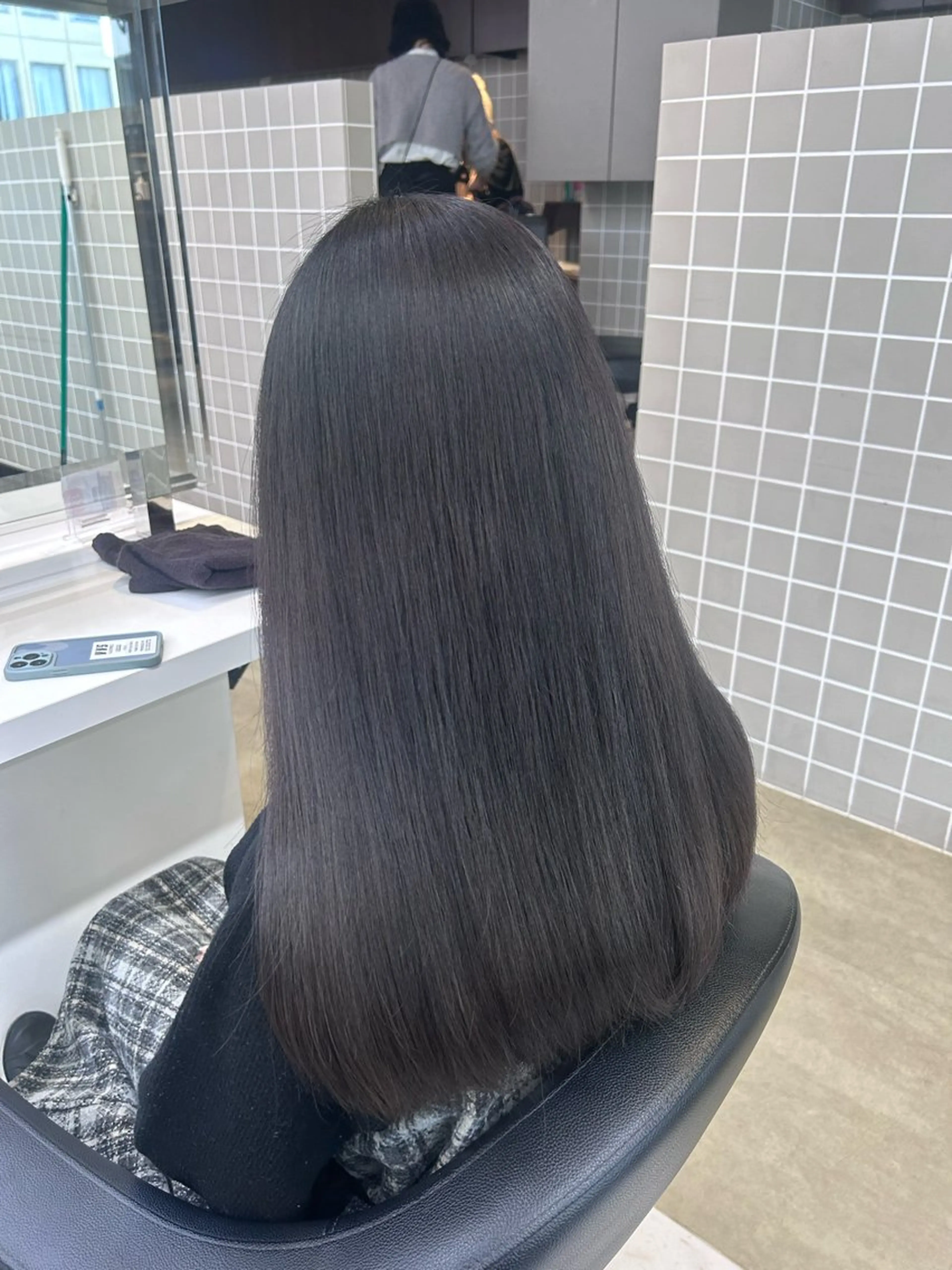 ロング カラー パーマ ヘアアレンジ メンズ キッズ ブリーチなしカラー/ ブラウン/レイヤーのヘアスタイル