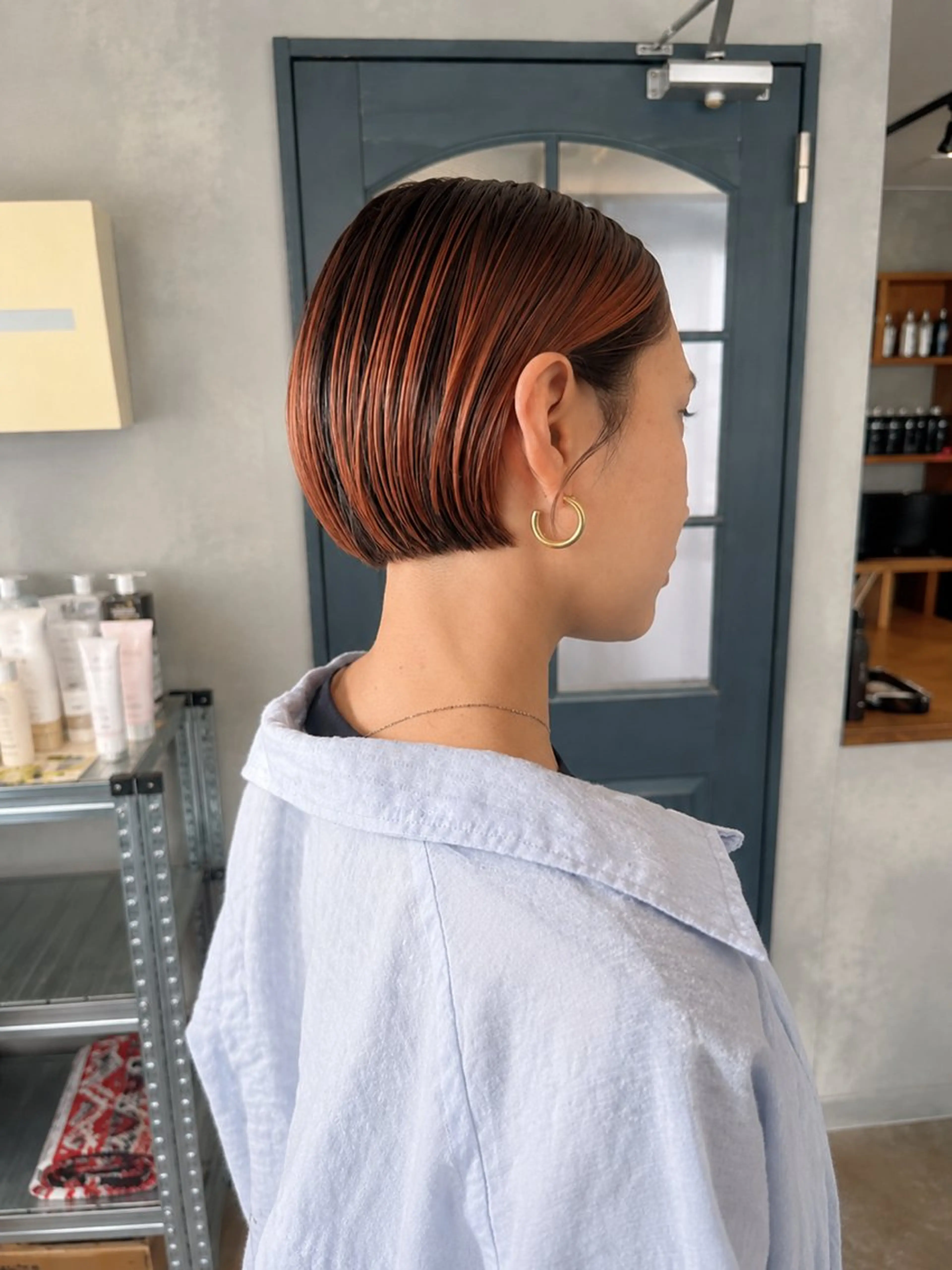 ショート ボブ カット ヘアカラー トリートメント タカサキ ケイタのヘアスタイル
