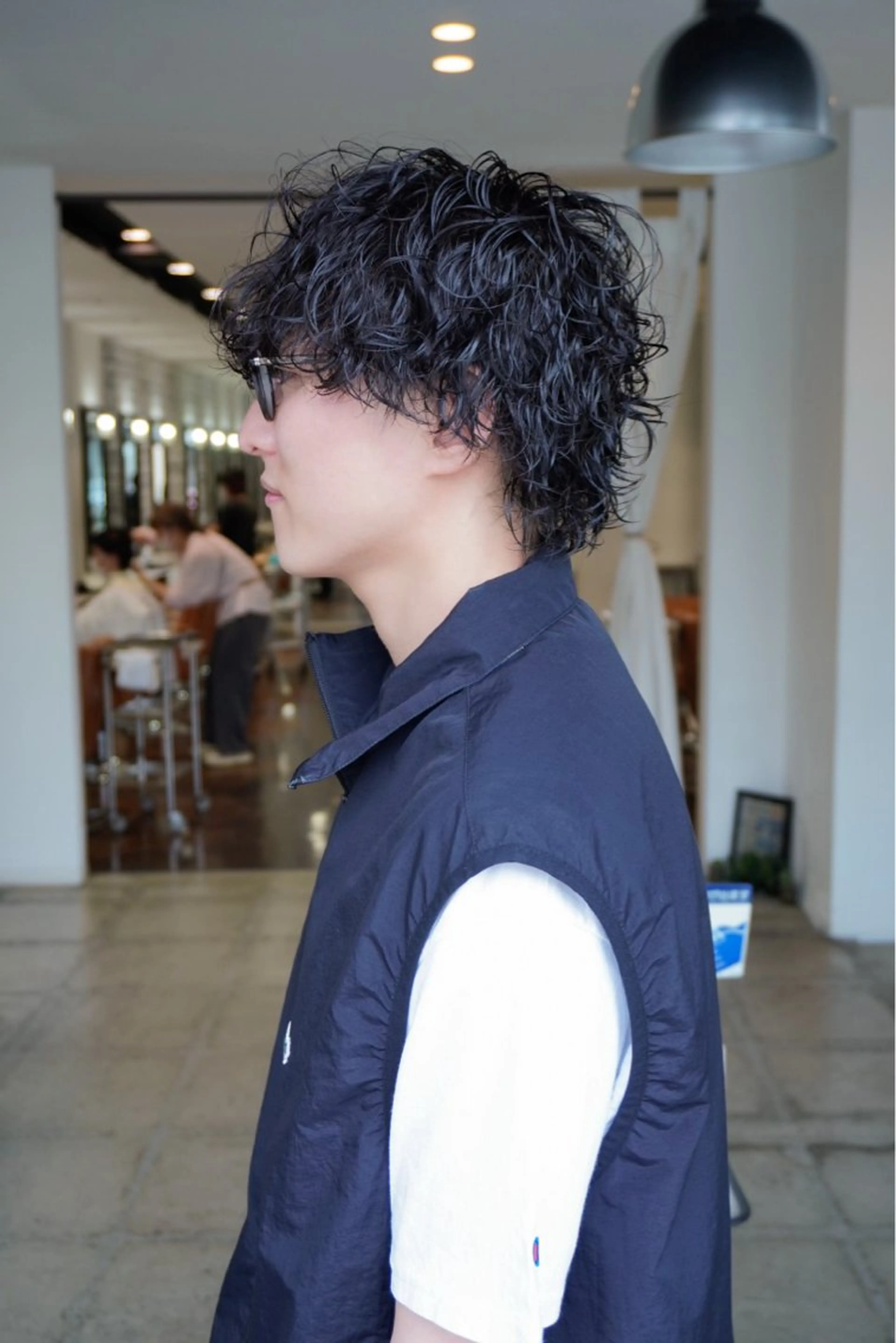 メンズ カット パーマ 浅野 敬亮のヘアスタイル