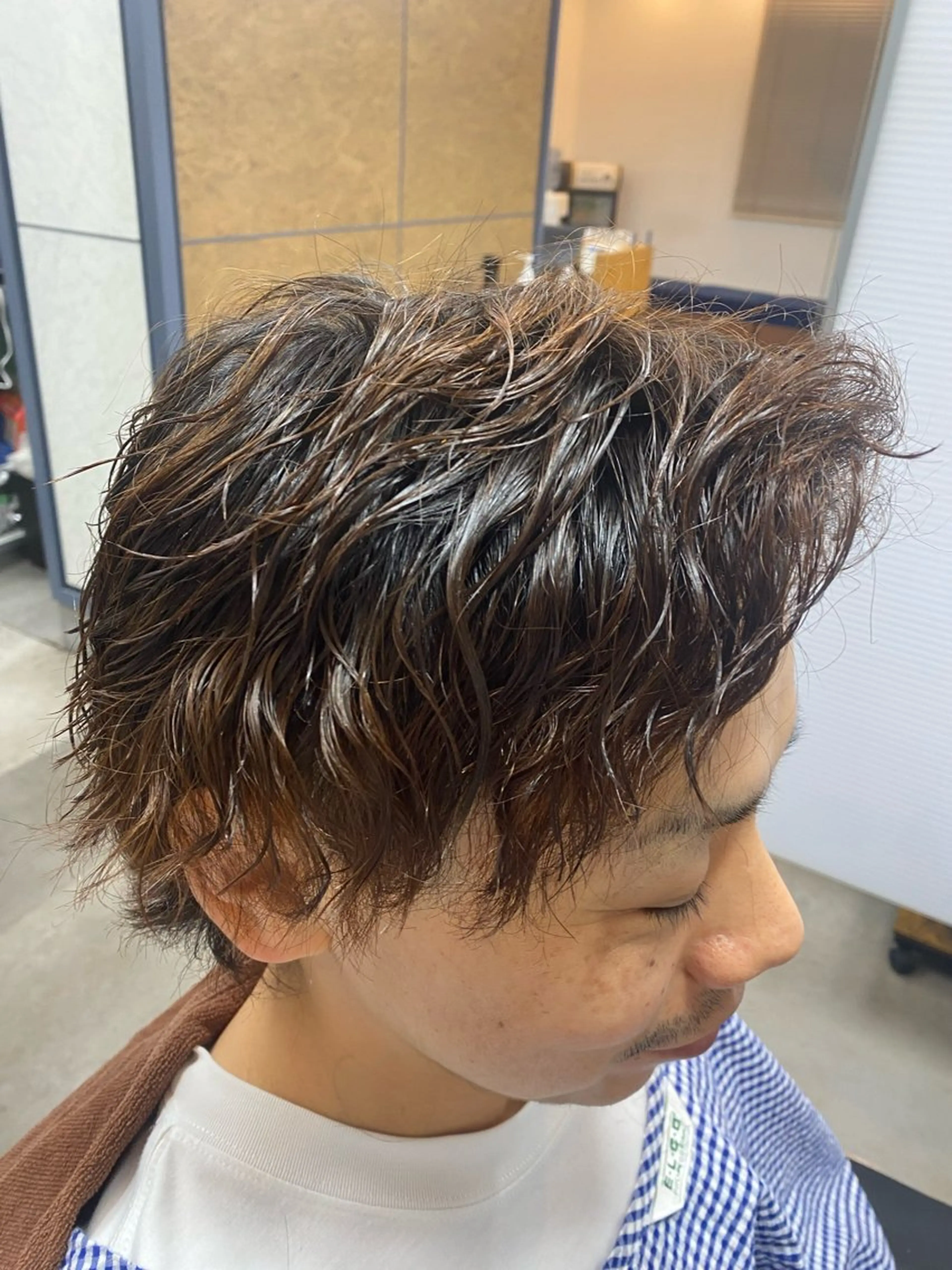 パーマ 湯浅 俊貴のヘアスタイル