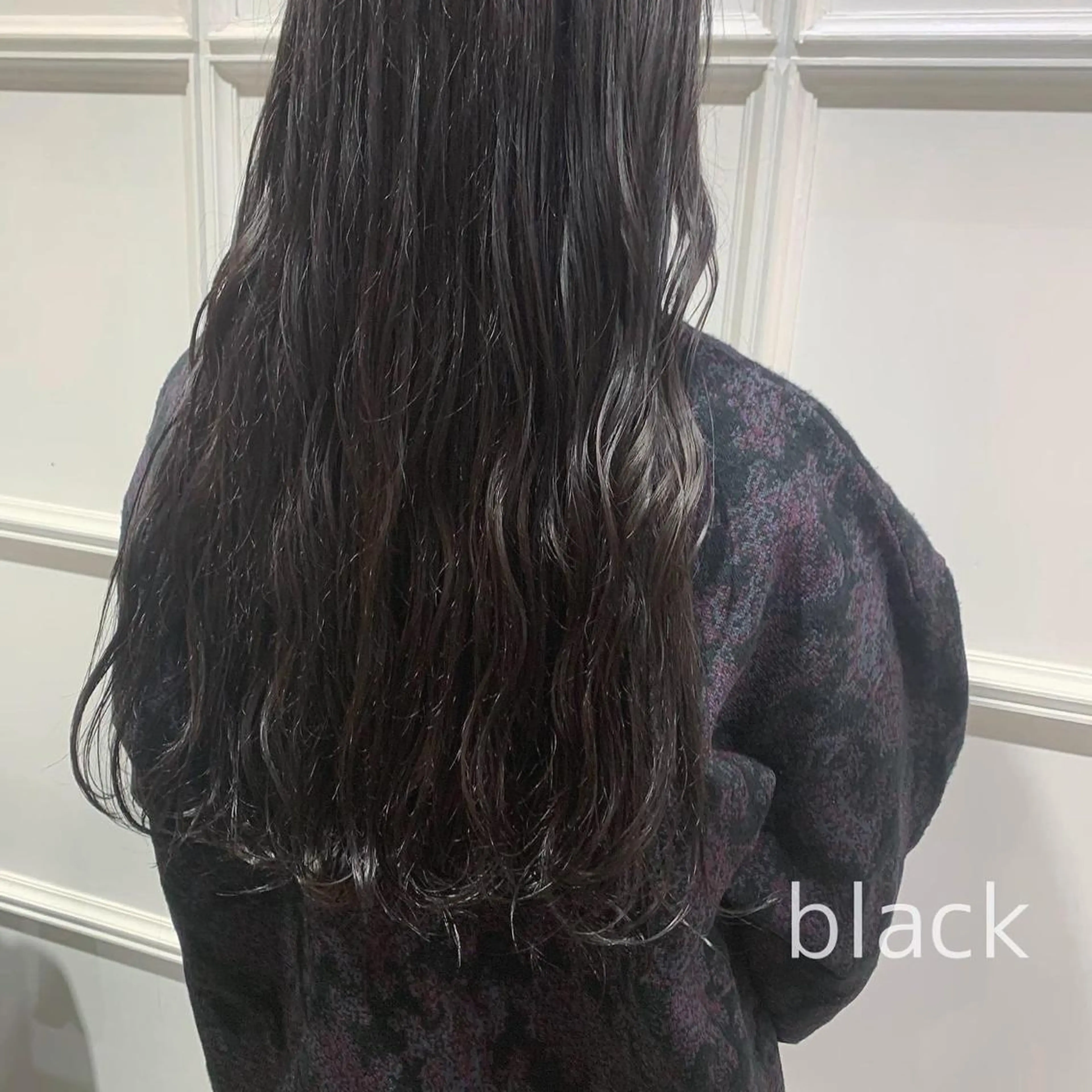 ロング カラー 黒髪 髪質改善カラー&TR 縮毛矯正/弱酸性矯正のヘアスタイル