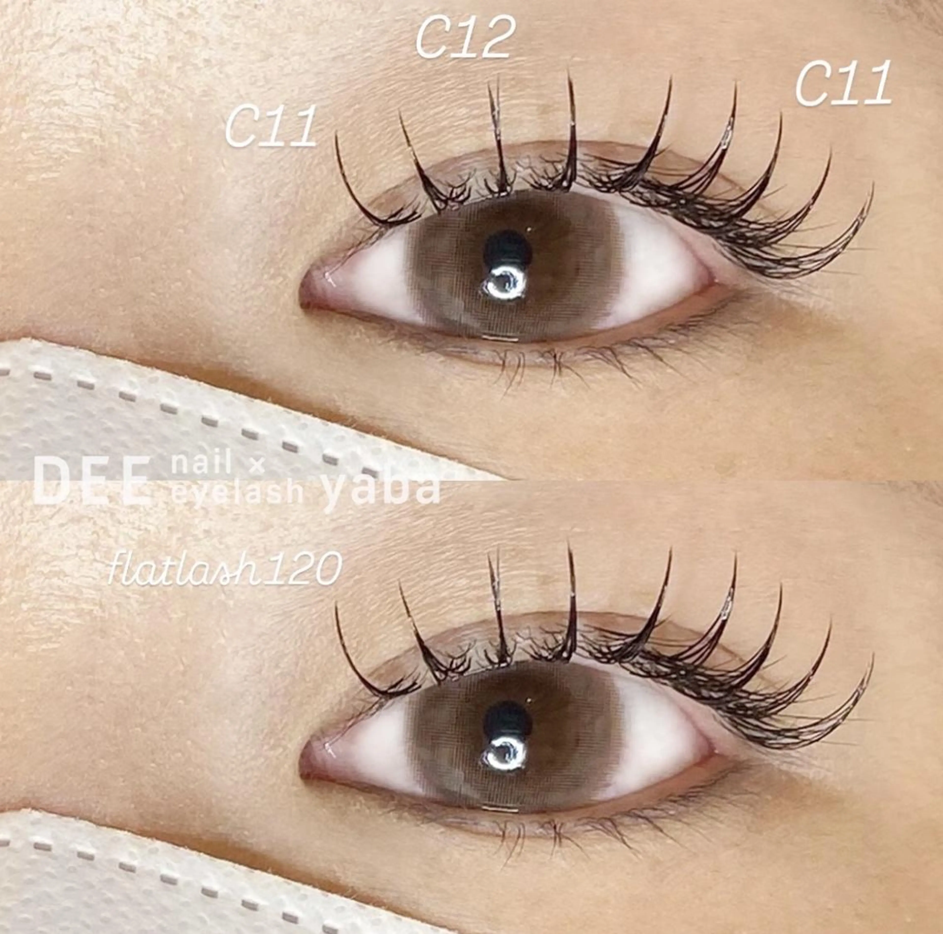 マツエク・マツパ フラットラッシュ hiyori.K DEE yabaのマツエク・マツパデザイン