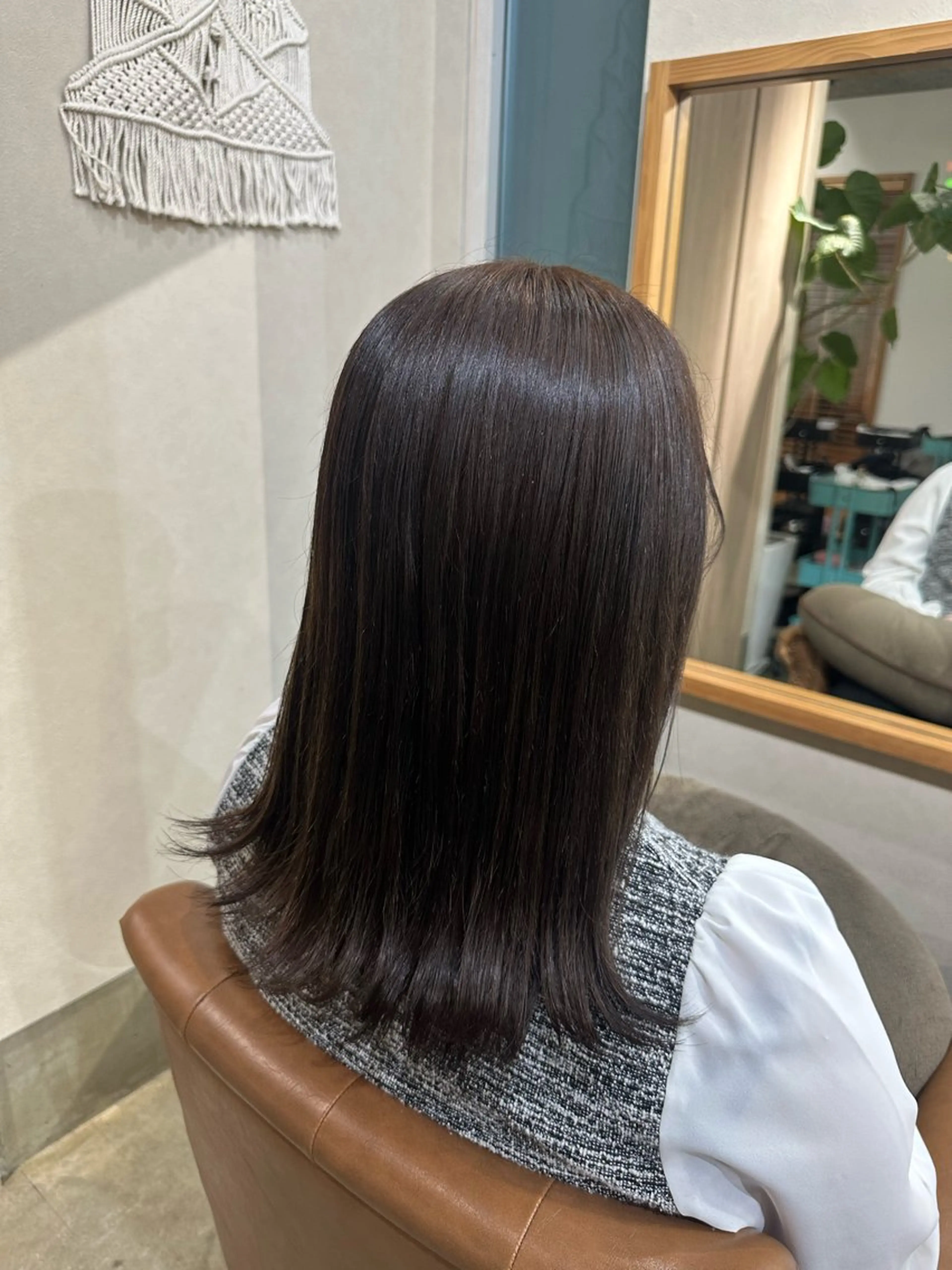 ミディアム ヘアカラー 大石 楓のヘアスタイル