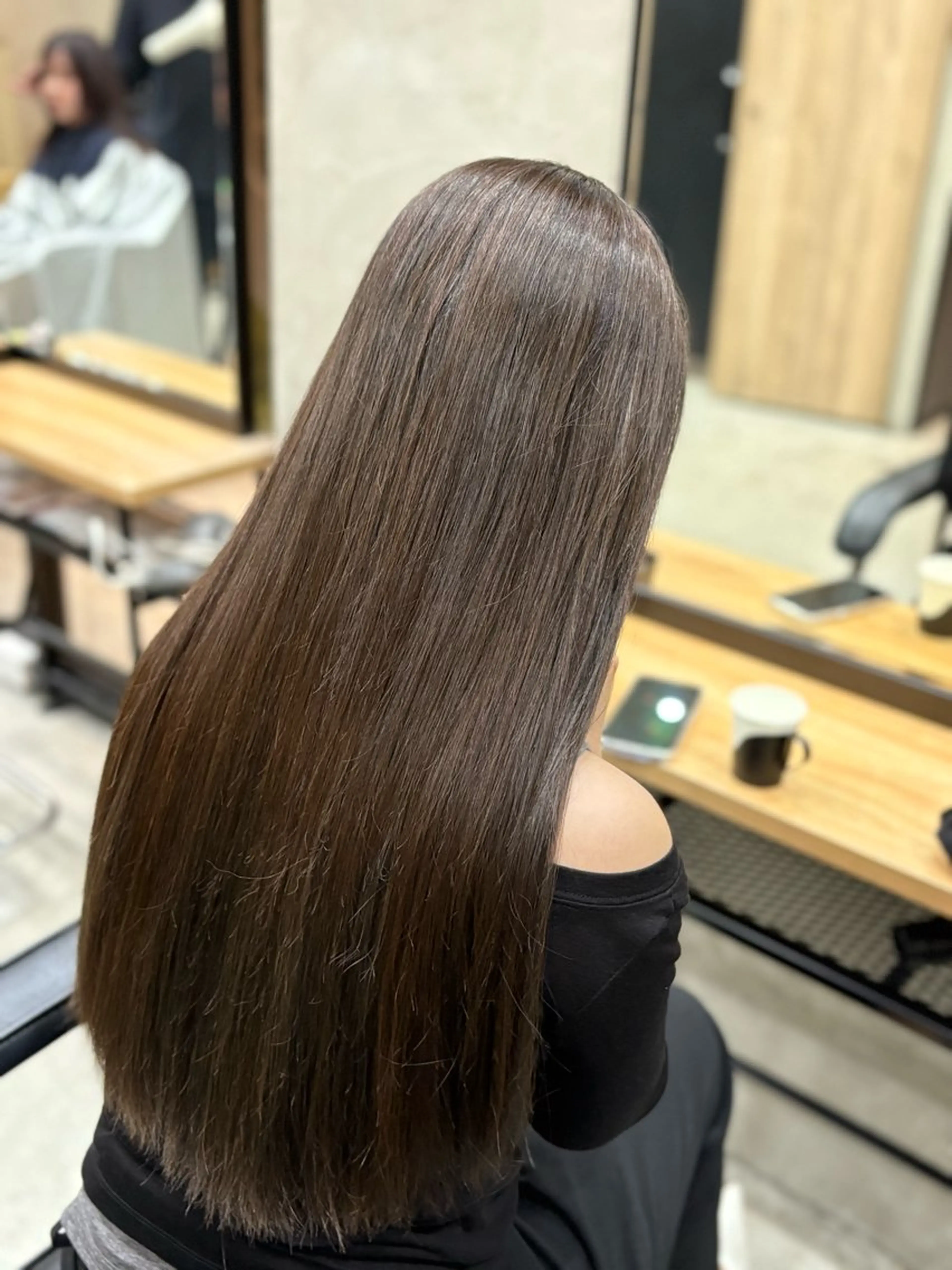 カラー アッシュ アッシュブラウン ブラウンカラー かわうち れなのヘアスタイル