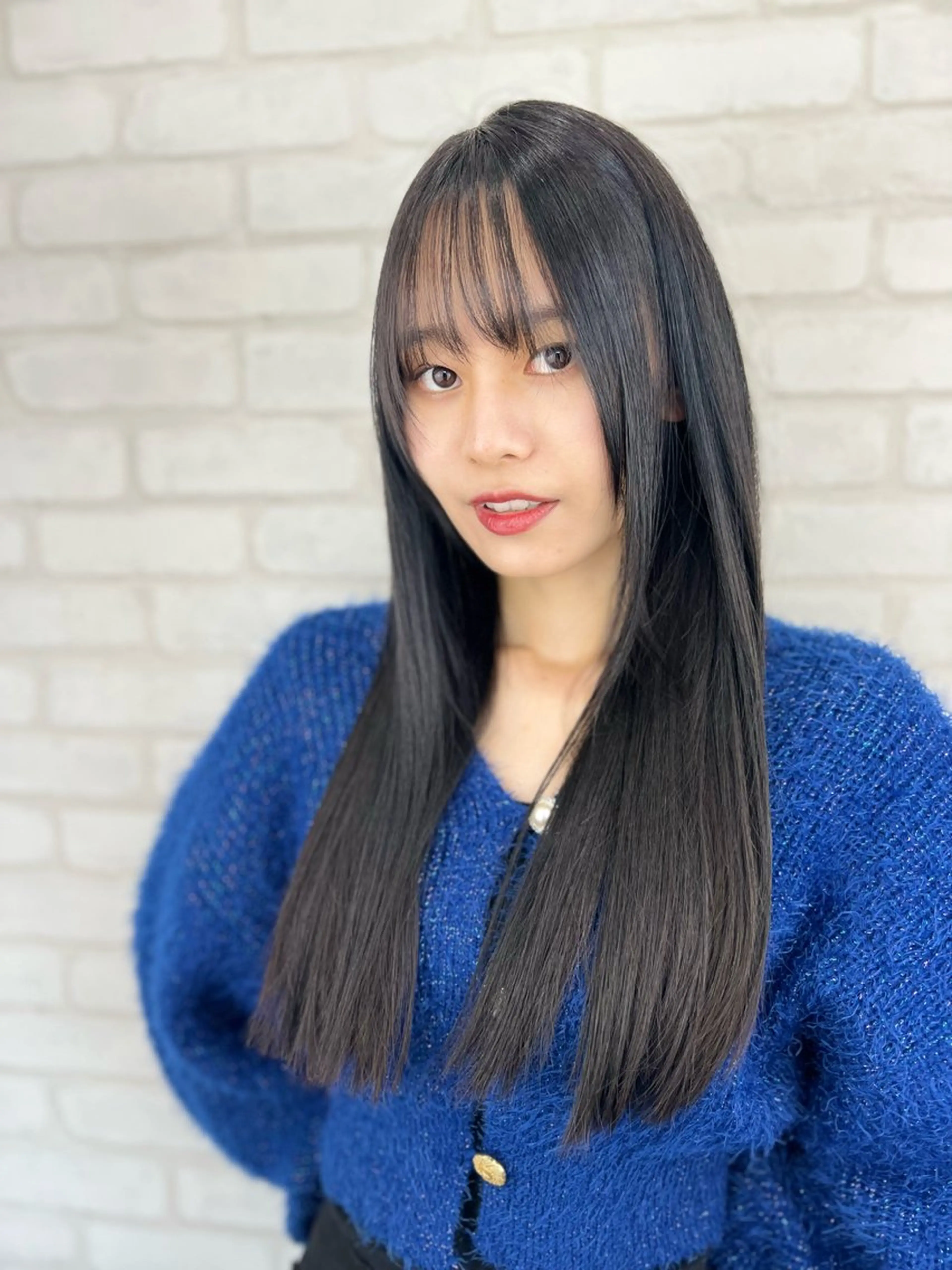ロング カット ヘアカラー トリートメント 大森 勝馬のヘアスタイル