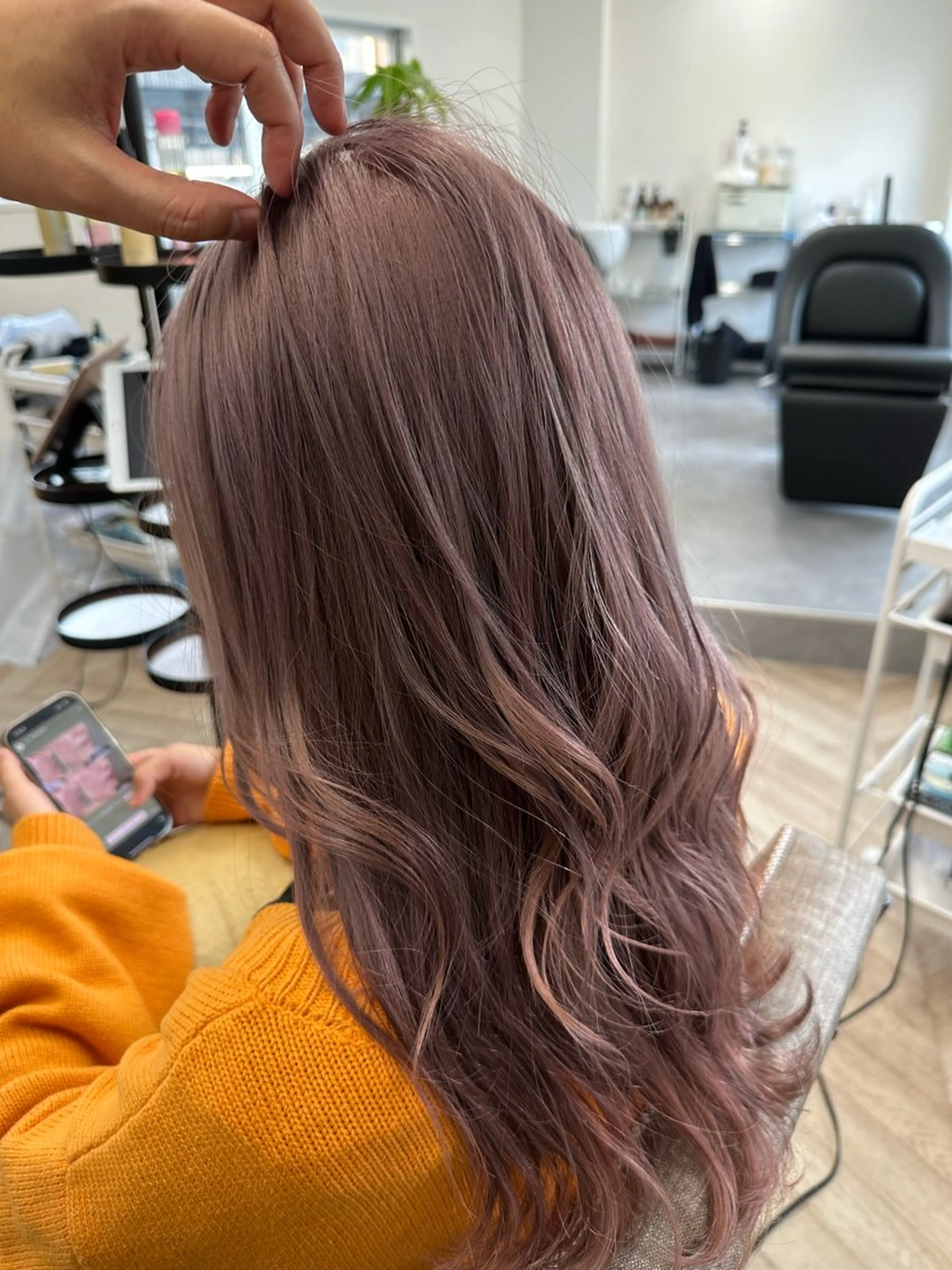 セミロング カラー be flotのヘアスタイル
