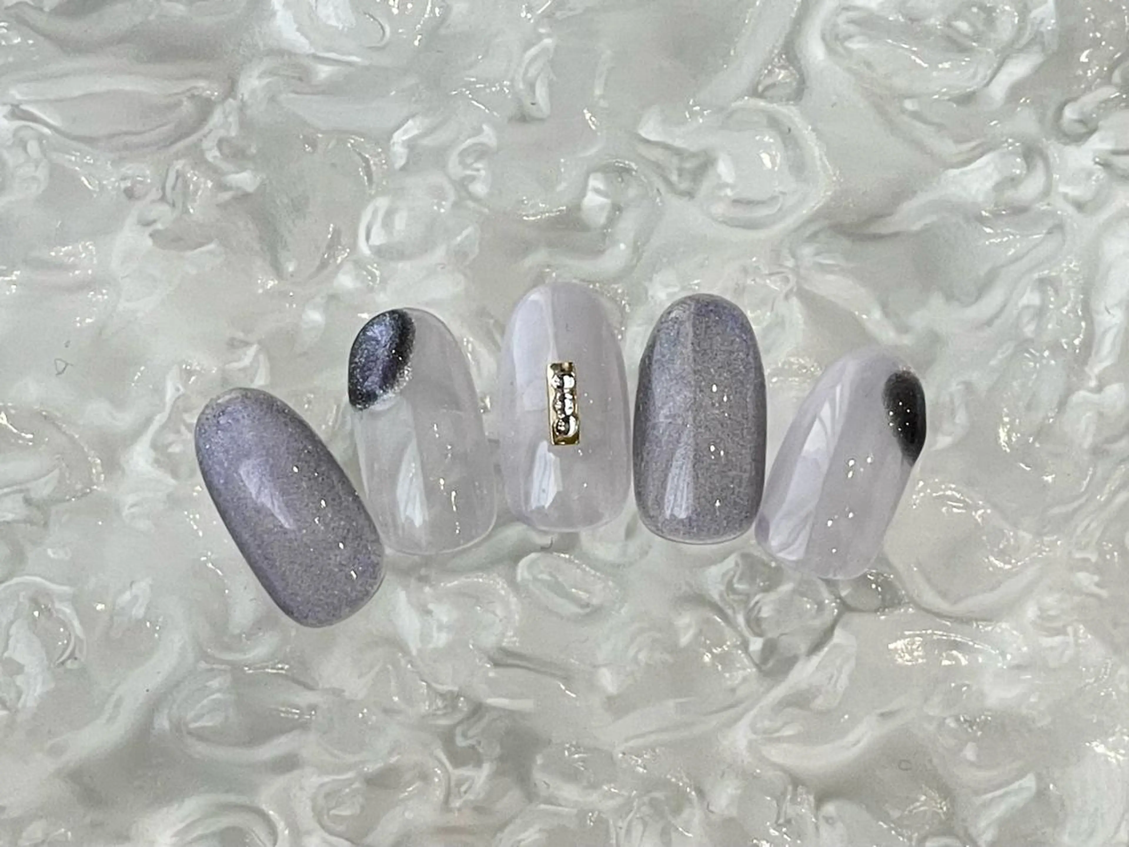 ネイル アートネイル ジェルネイル マグネットネイル ニュアンスネイル オフィスネイル ハンドネイル kinjo yuaのネイルデザイン