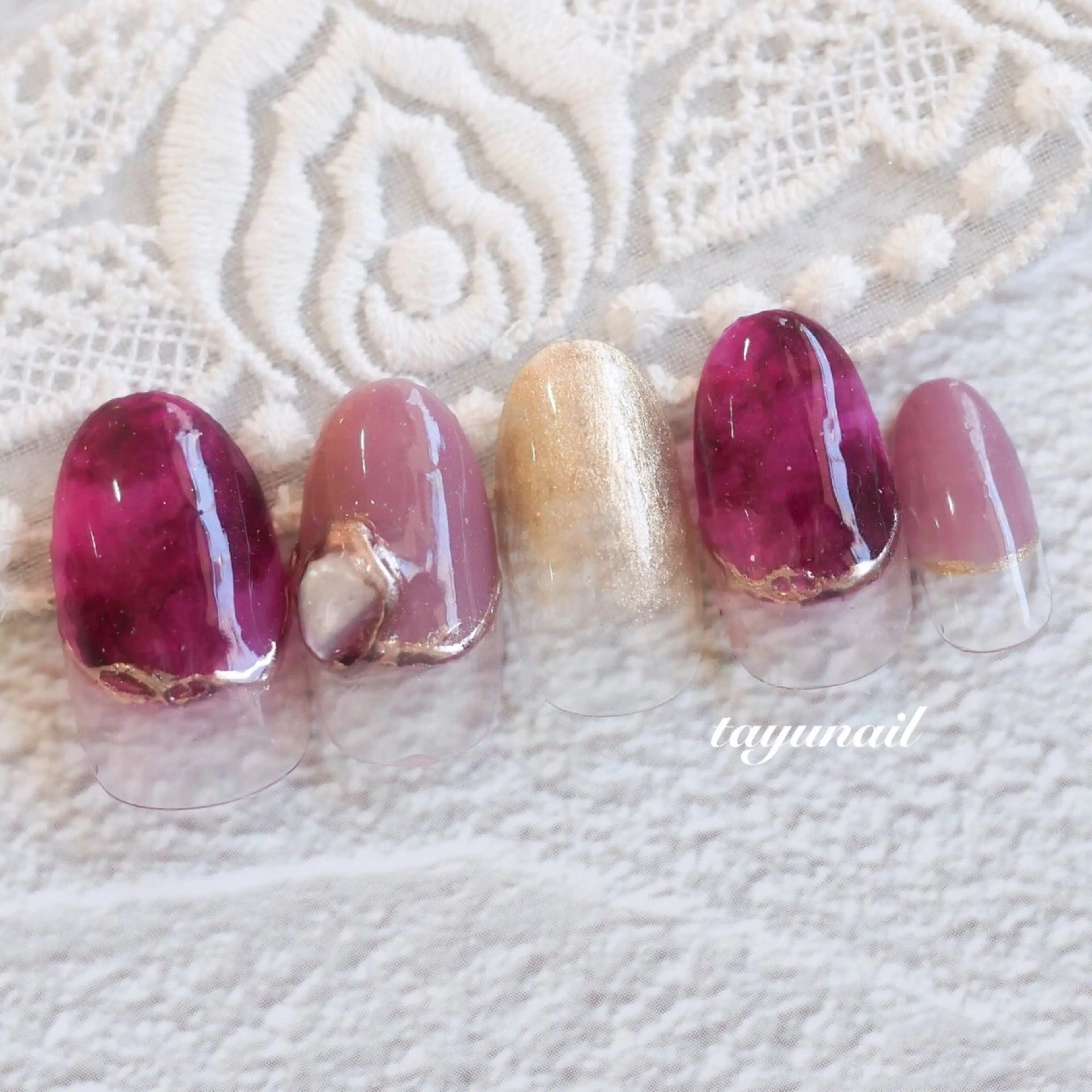 ネイル アートネイル ジェルネイル パラジェル 冬ネイル ネイルサロン 【たゆnail】のネイルデザイン