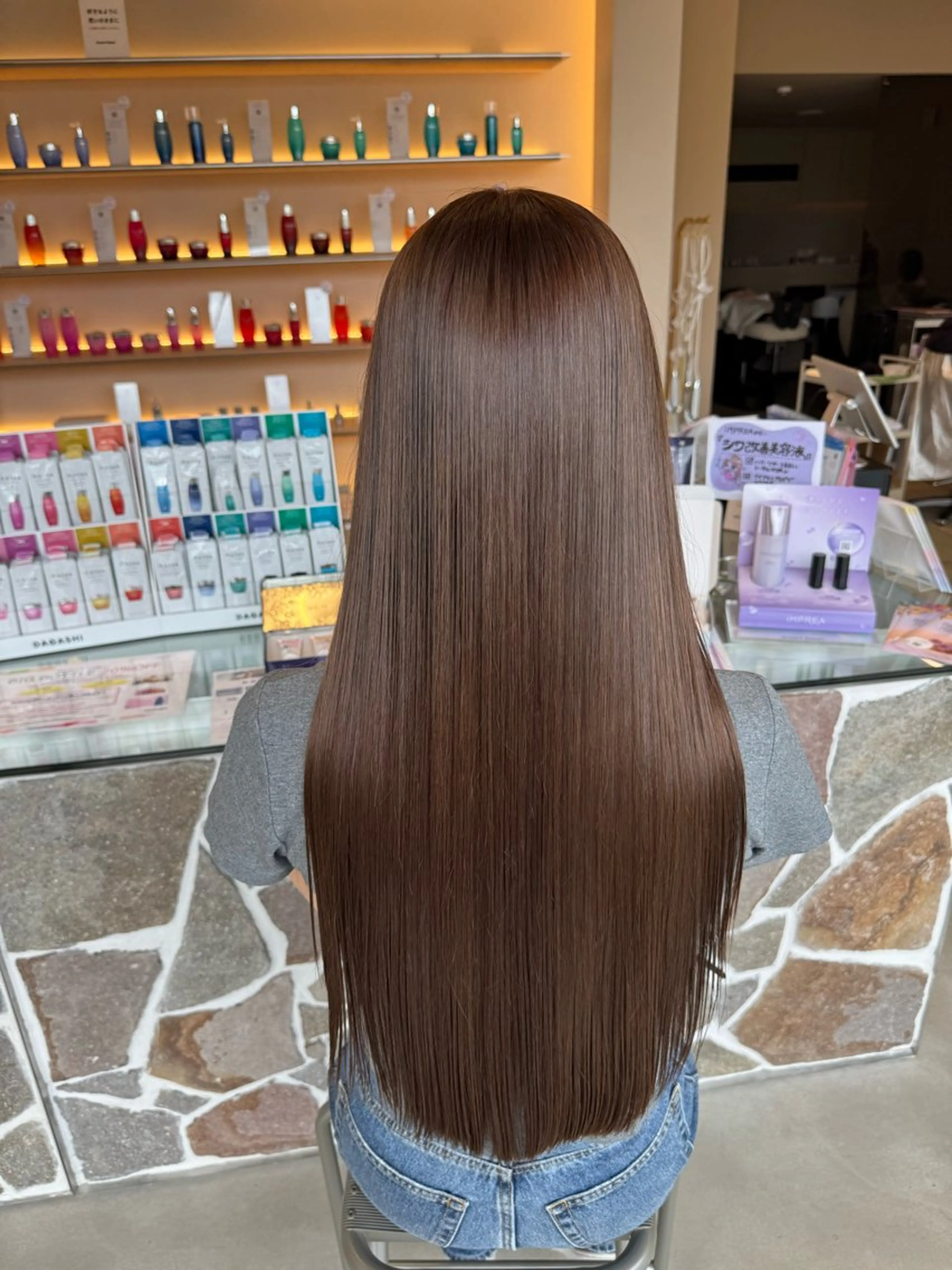 ロング カット ヘアカラー トリートメント 岸田莉奈/ ゆるふわ/ナチュラルのヘアスタイル