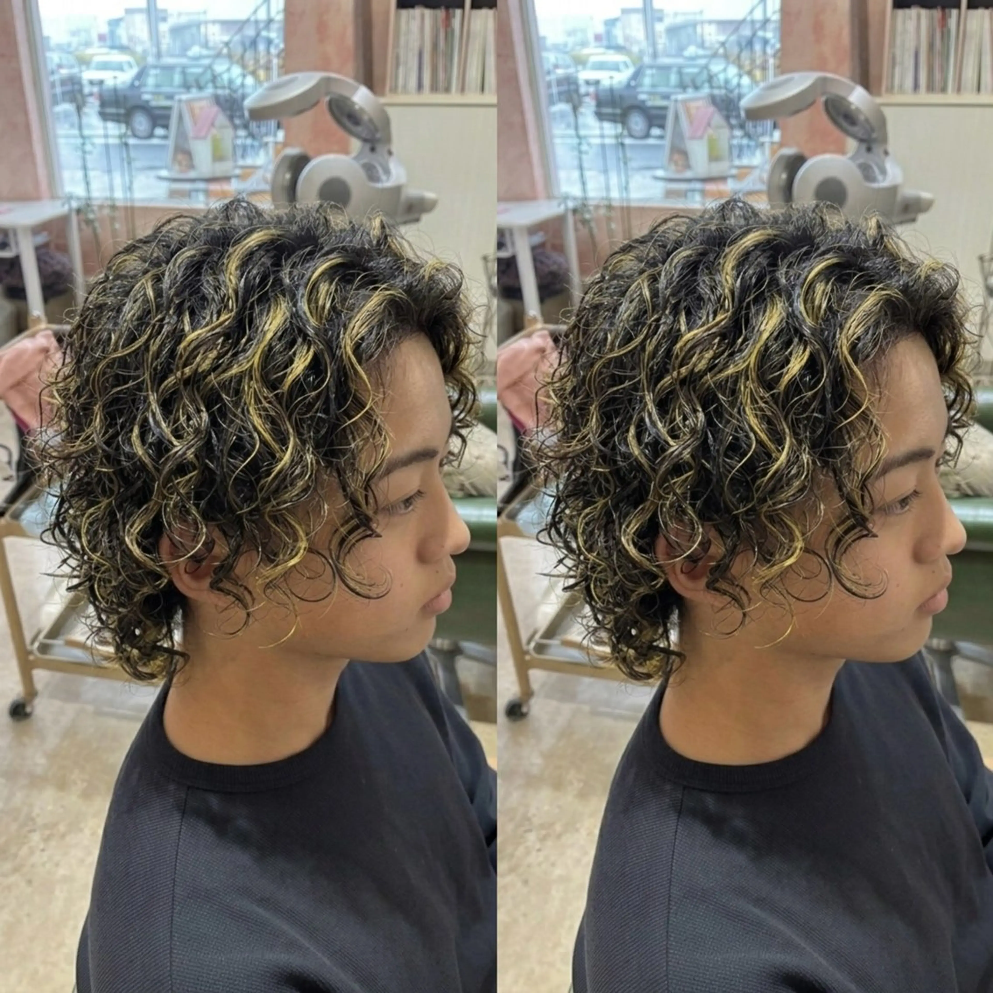 カラー パーマ メンズ ヘアカラー おおやま たくみのヘアスタイル