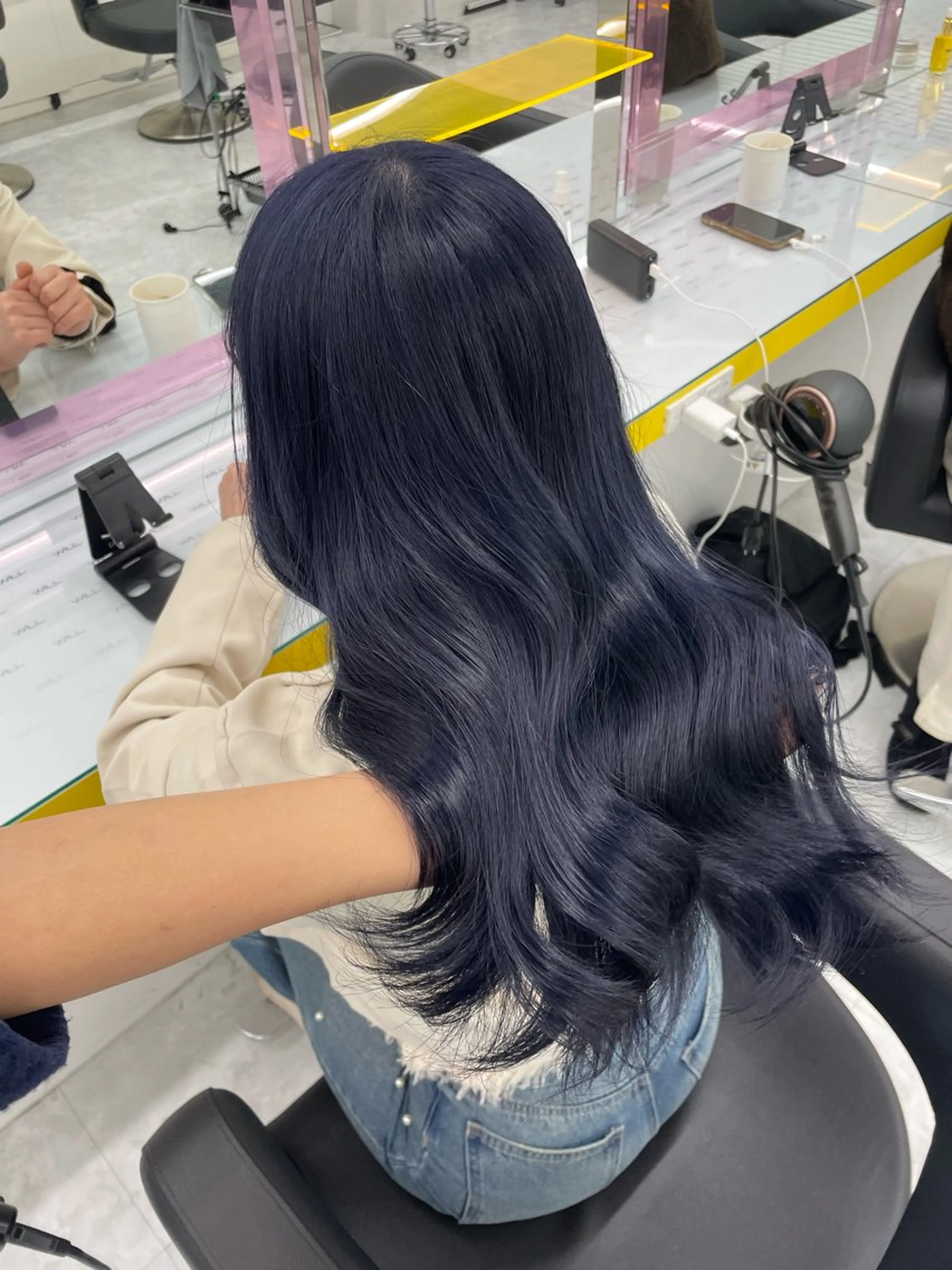 ロング カラー ヘアカラー トリートメント ヘッドスパ ヘアセット 🦋色落ち綺麗カラー メンズYUZU🦋‪のヘアスタイル