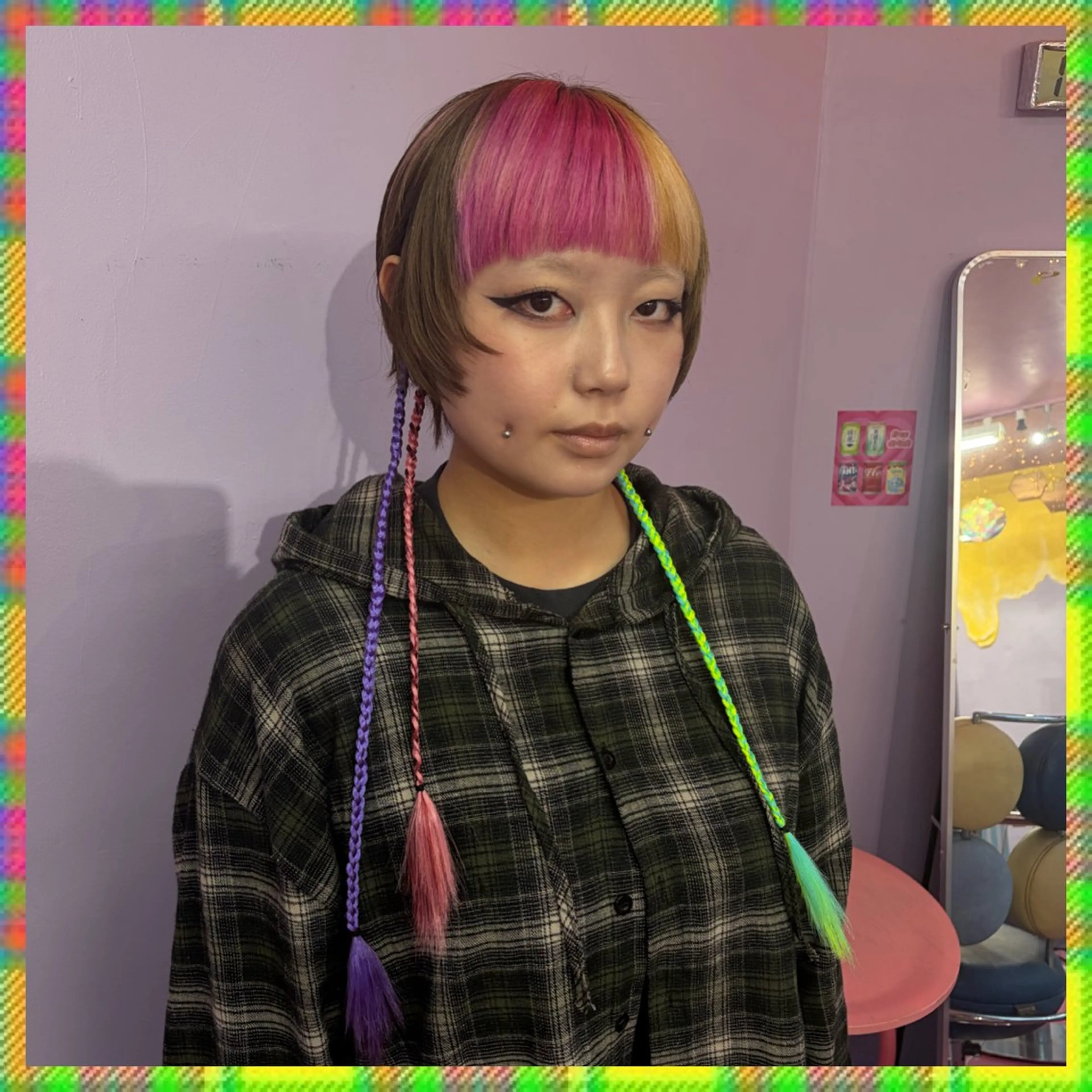 Miju💖派手髪/ ティンセル/エクステのヘアスタイル