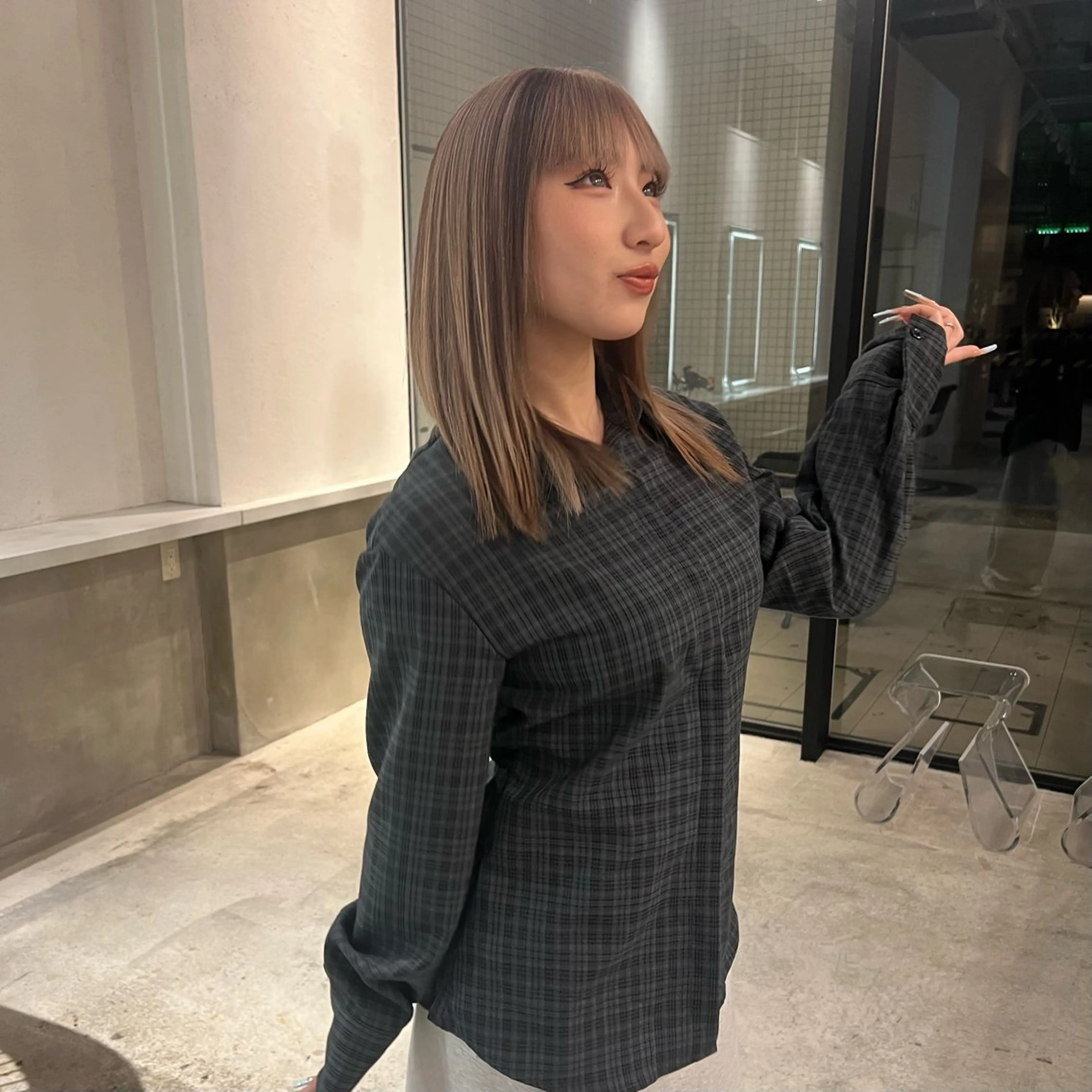 セミロング 名古屋/落ちる黒 黒染め落としのヘアスタイル