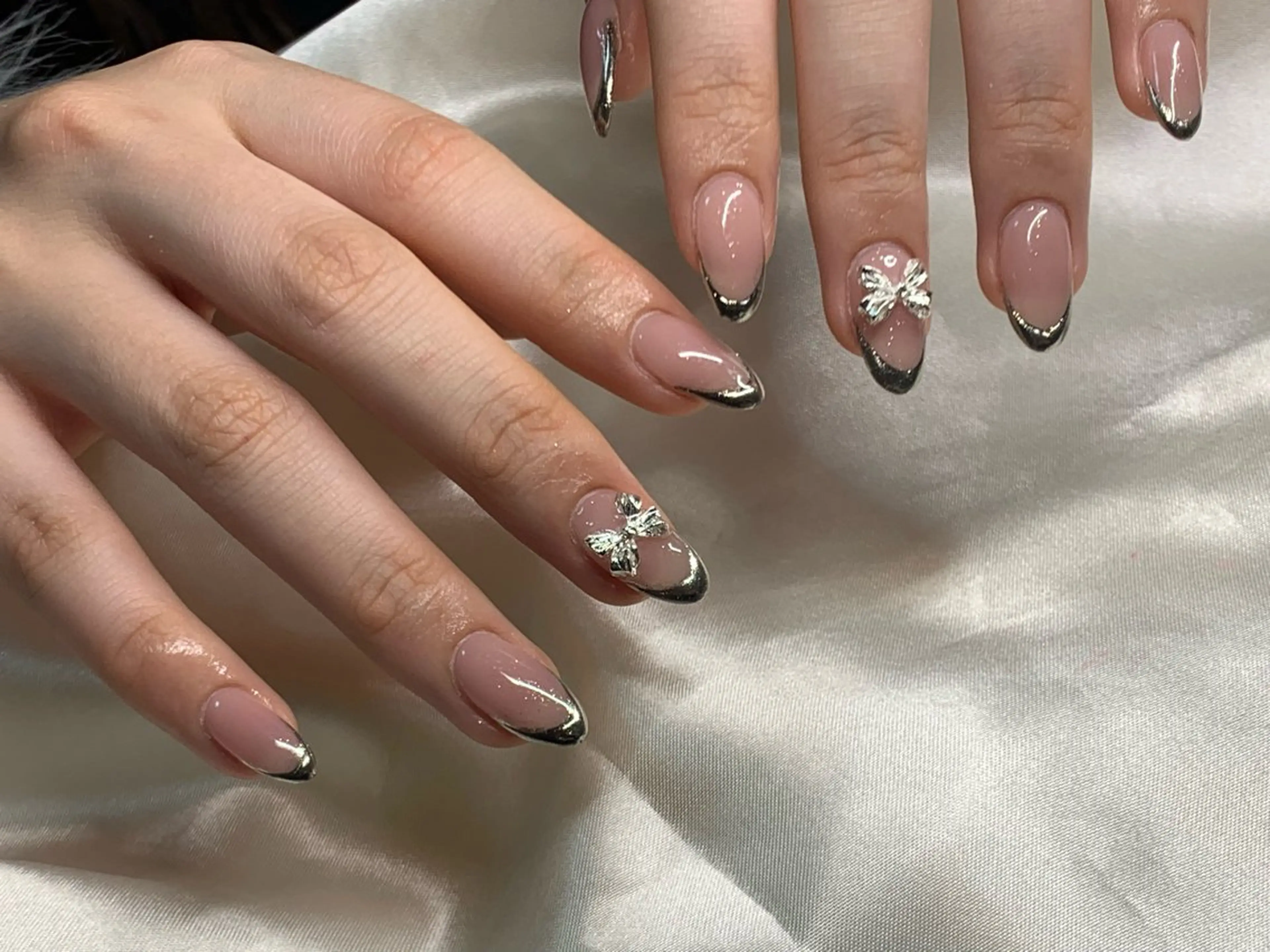 ネイル フレンチネイル ミラーネイル ハンドネイル ANA.CHUO NAILSのネイルデザイン