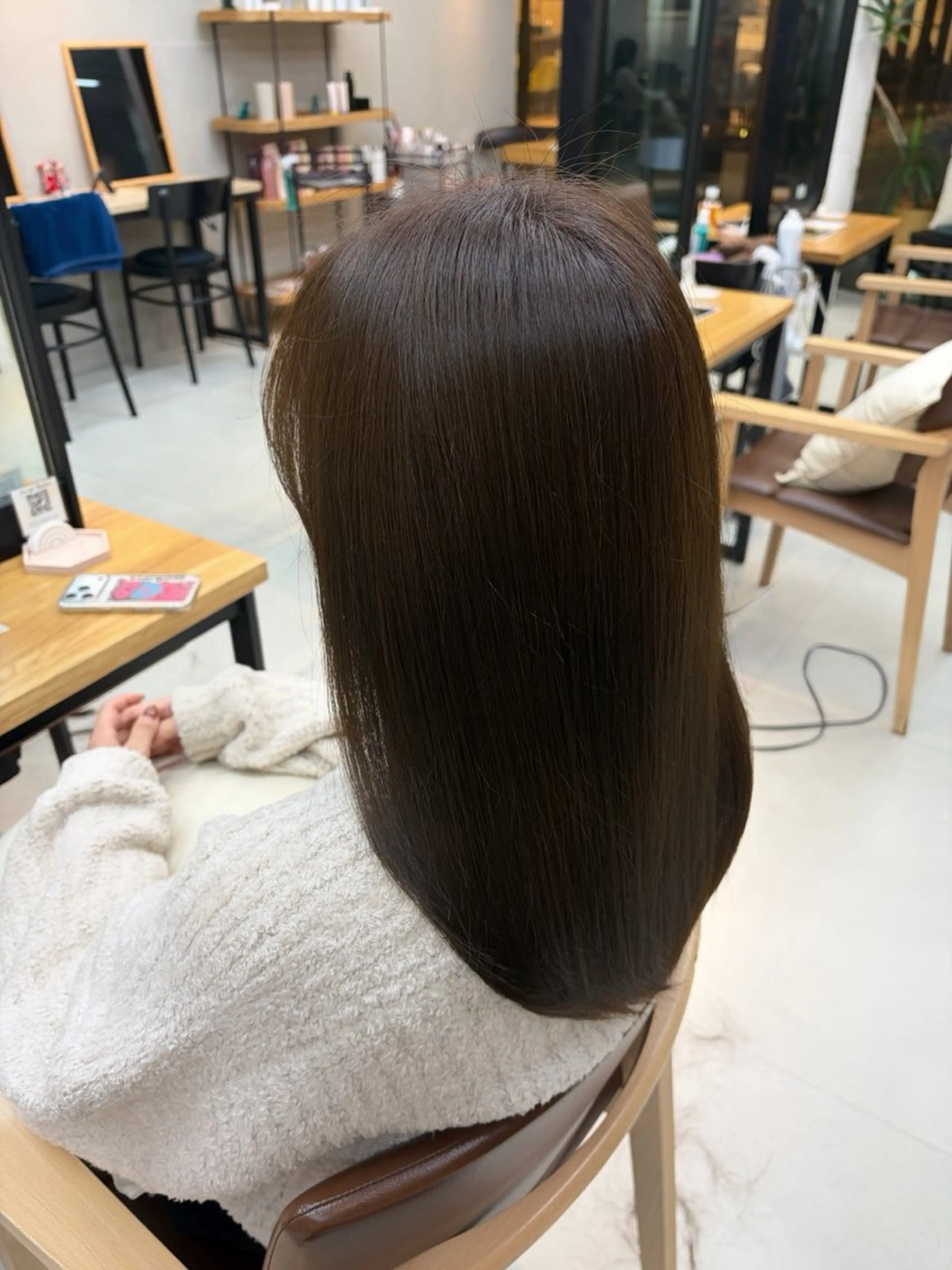 セミロング カラー ベージュカラー オリーブベージュ オリーブカラー ヘアカラー トリートメント カットモデル募集中 🤍harunaのヘアスタイル