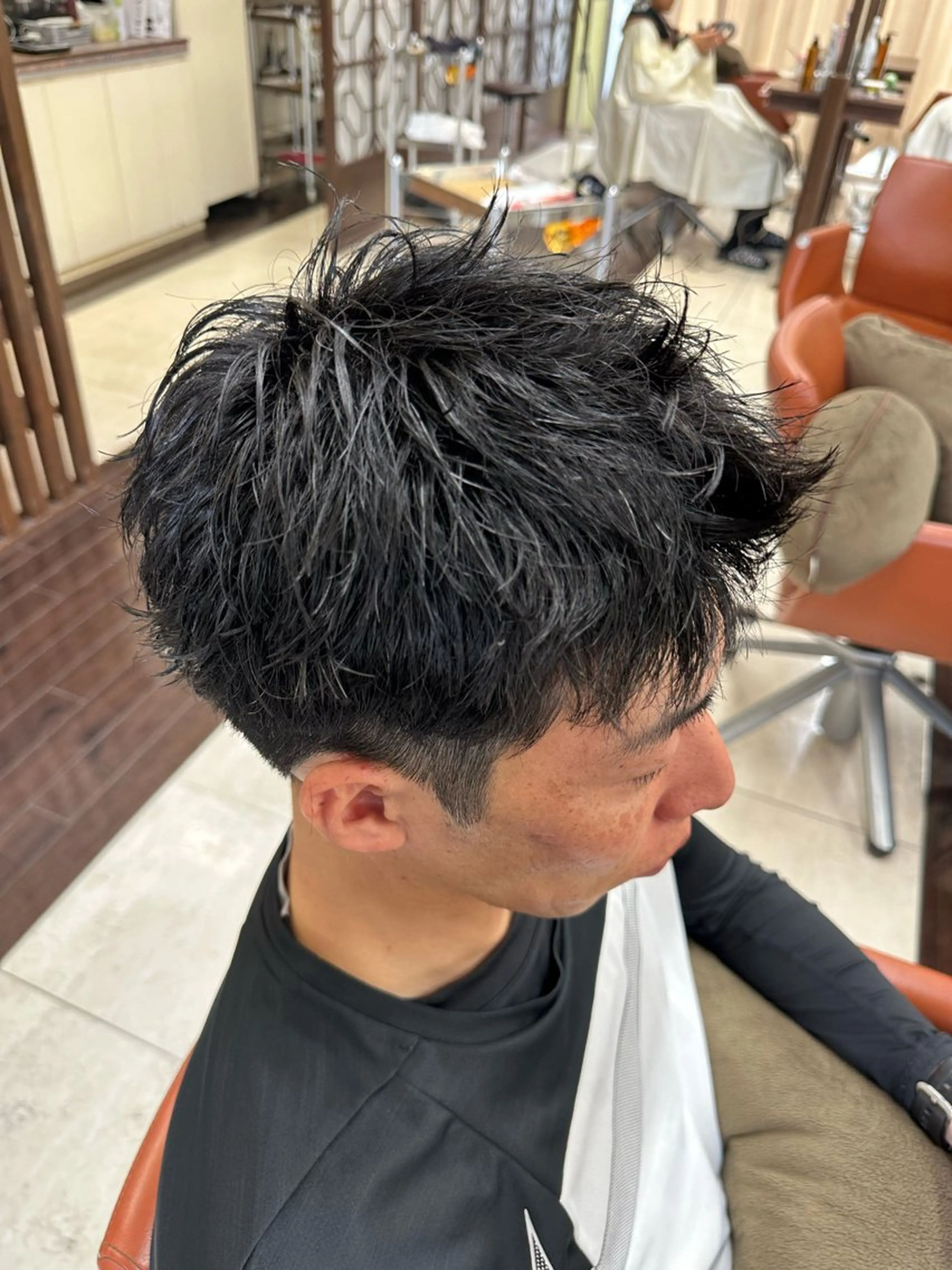 ショート カラー パーマ メンズ カット パーマ ヘアセット 毎月230人担当/ メンズヘア/清和武虎のヘアスタイル