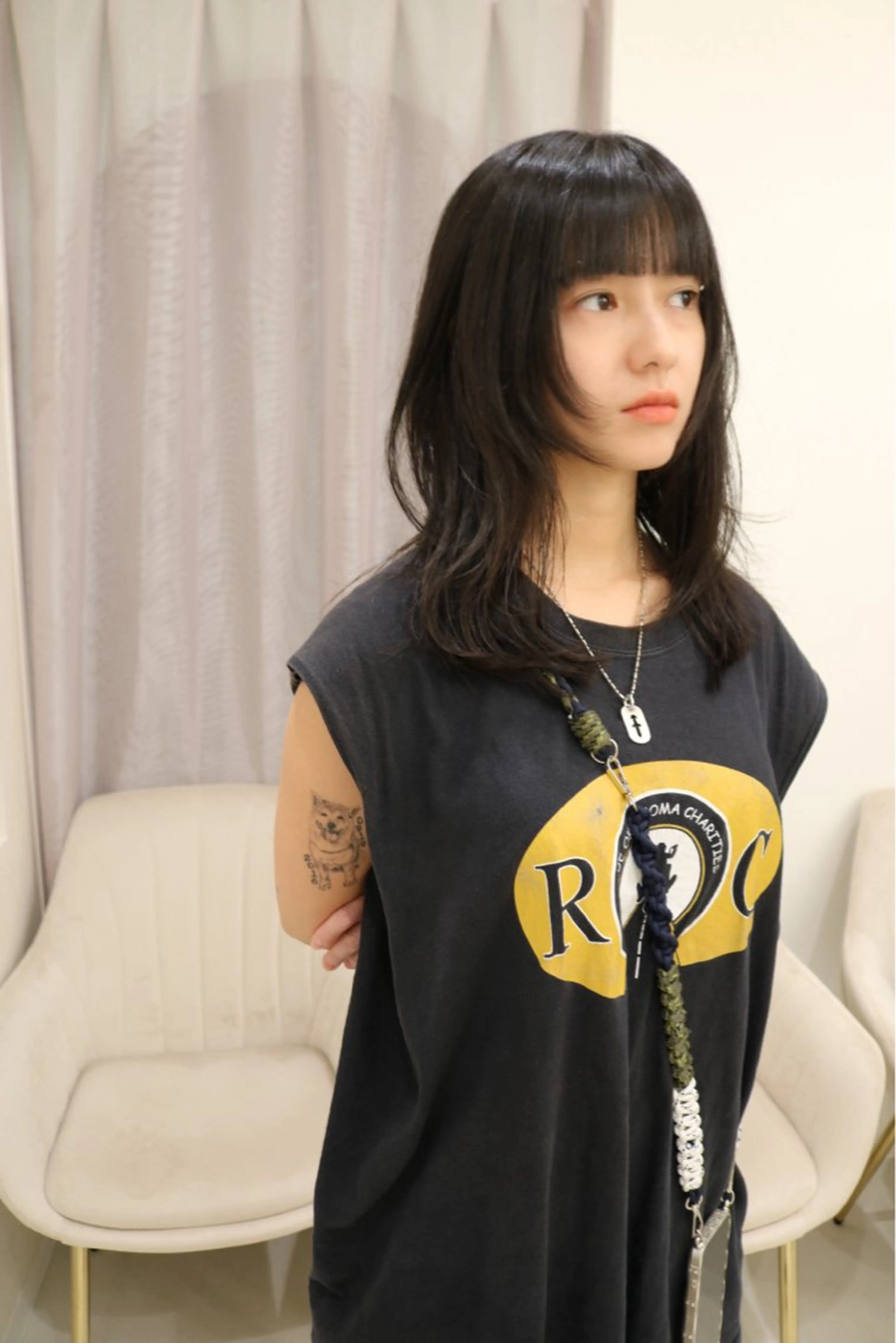 ミディアム カット 松村 澪里のヘアスタイル