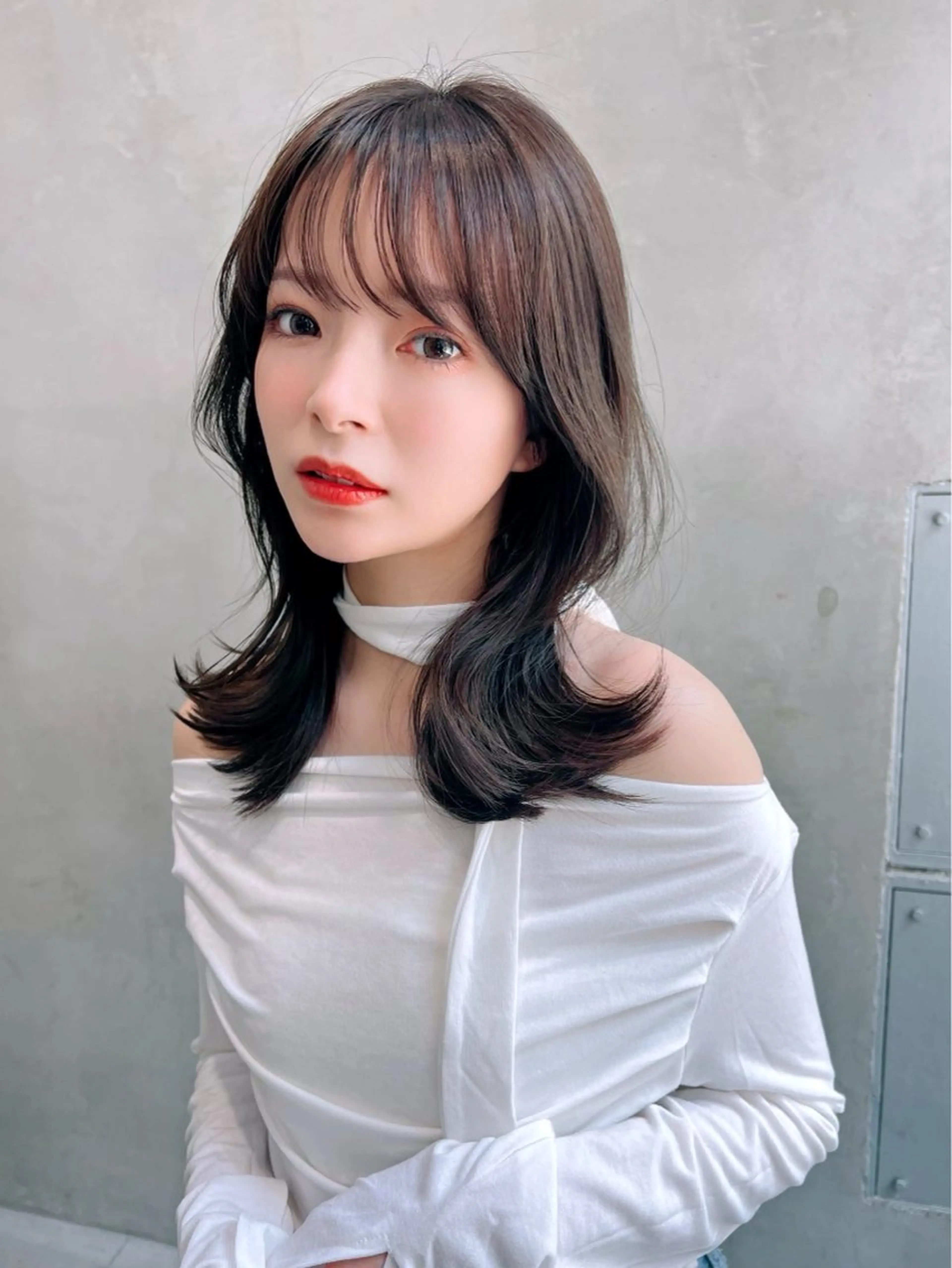 ミディアム カラー 艶髪／韓国ヘア🎀 Kanon︎︎⁺.のヘアスタイル