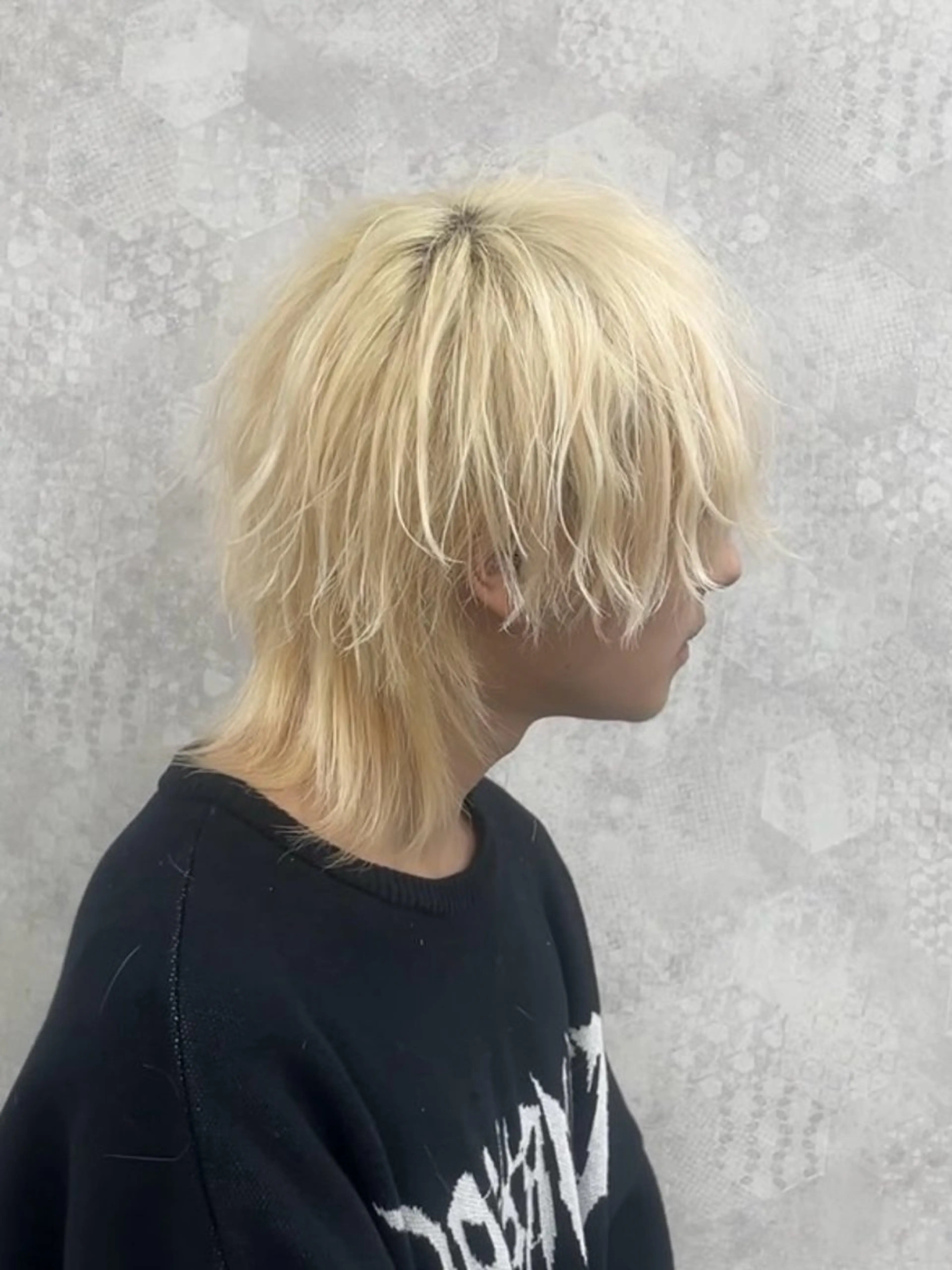 カラー メンズ ヘアセット クルミ🤍推し活 🎀ピンクカラーのヘアスタイル