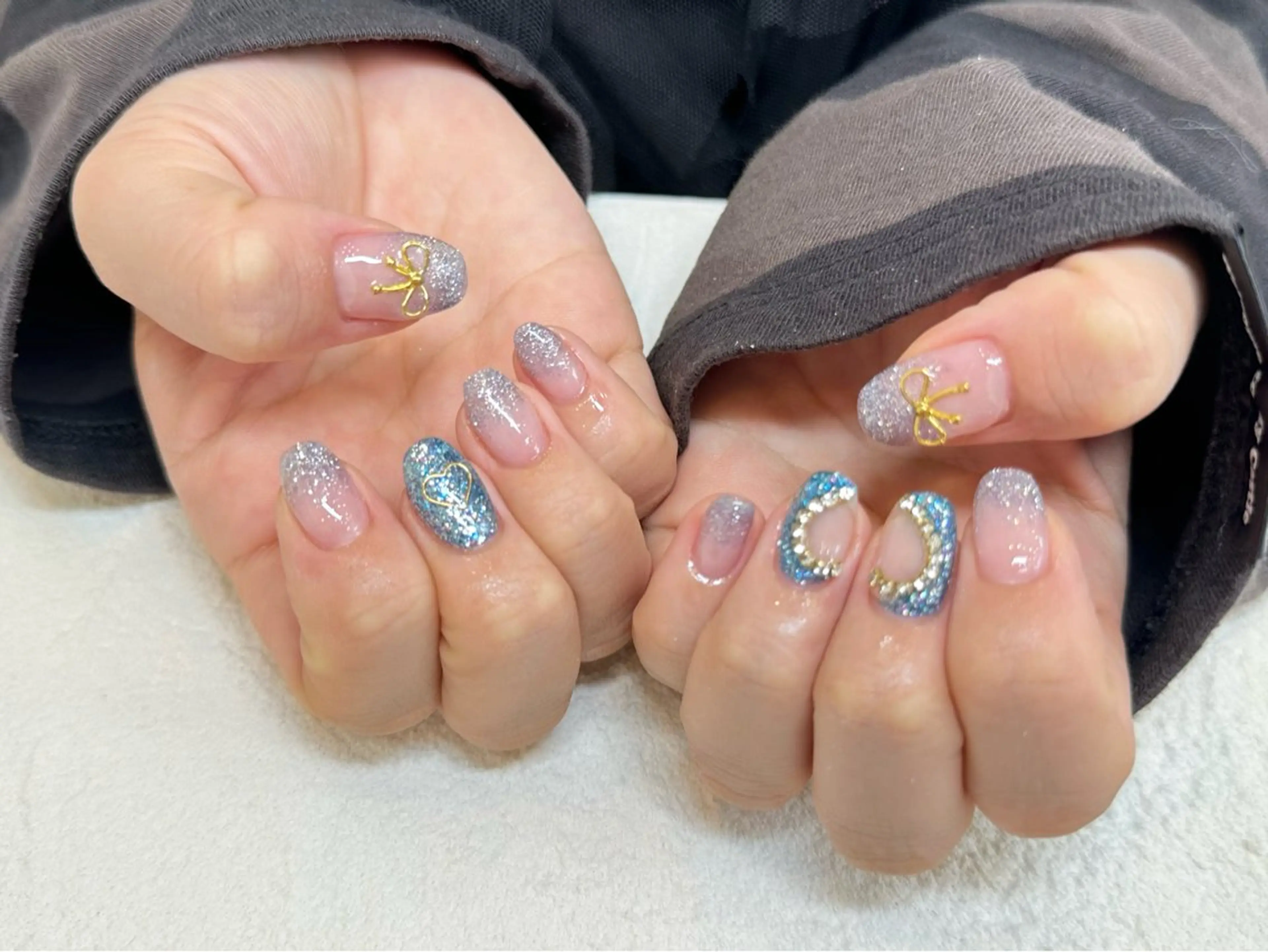 ネイル フラッシュネイル ハート ハンドネイル Sato Hanakoのネイルデザイン