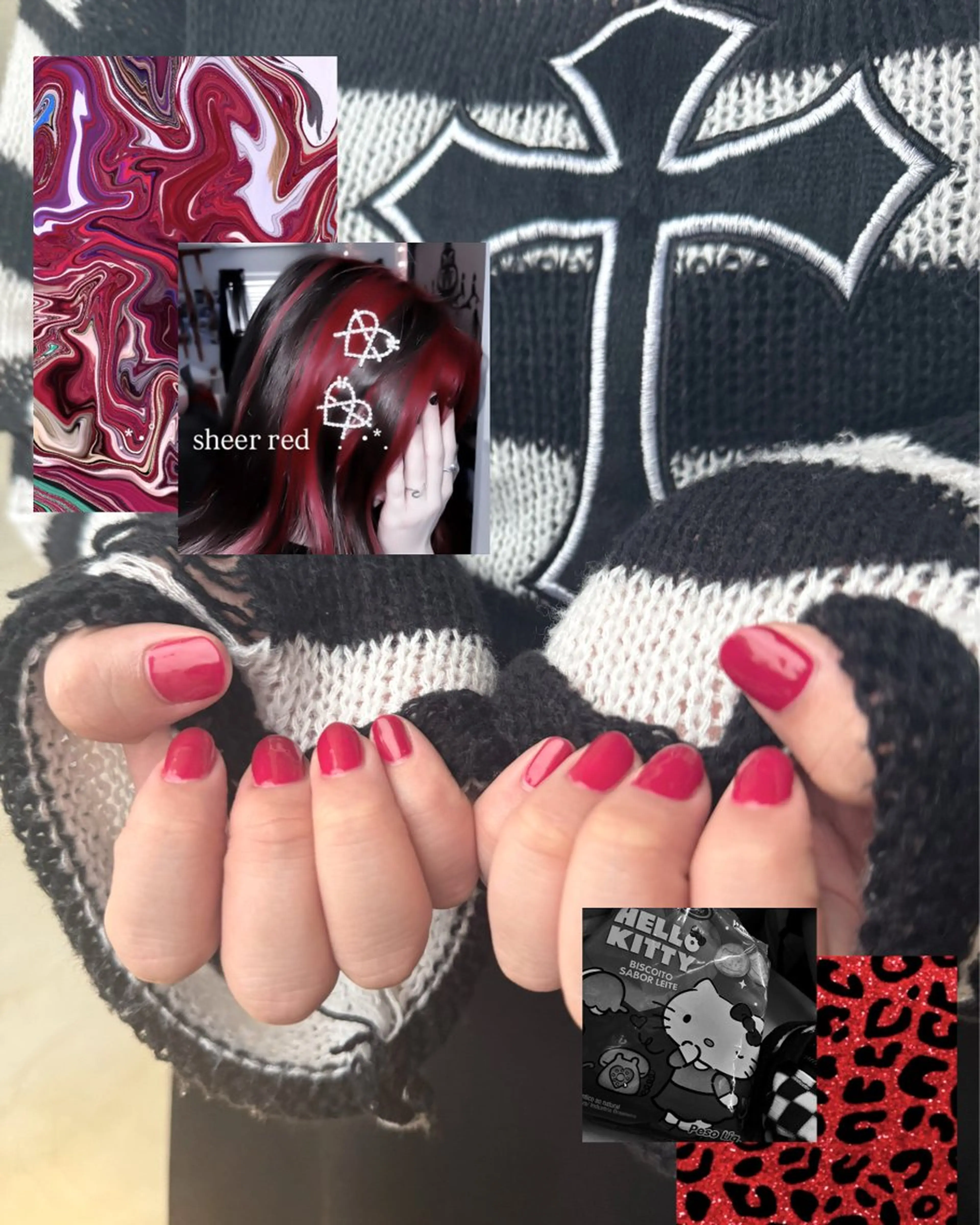 ネイル ジェルネイル 赤色 Angelique 田中/高崎のネイルデザイン