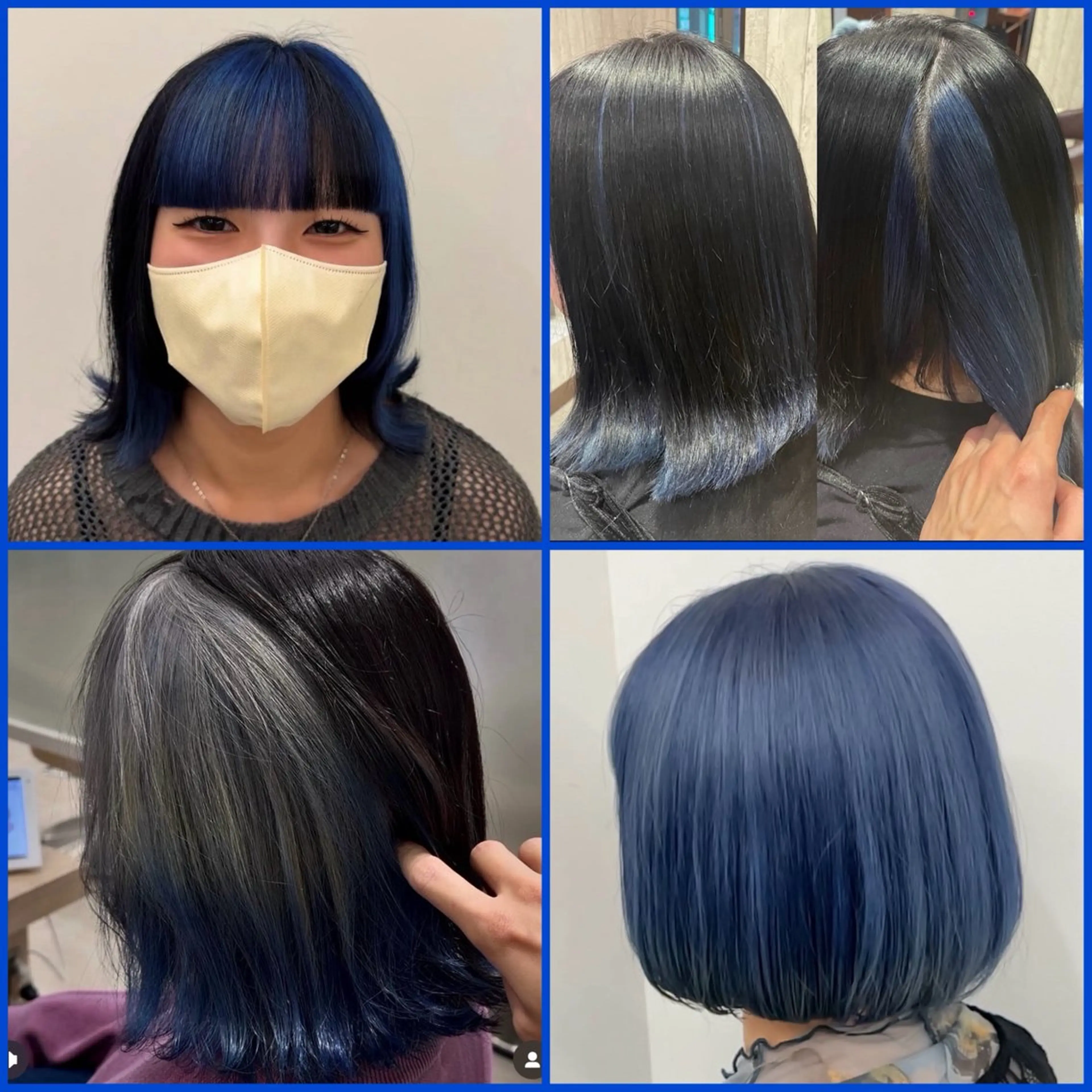 ロング カラー ヘアアレンジ メンズ メンズブリーチ ブリーチ ブルーカラー デザインカラー カット ヘアカラー トリートメント EARTH菊名店👾 ひらのすぐるのヘアスタイル