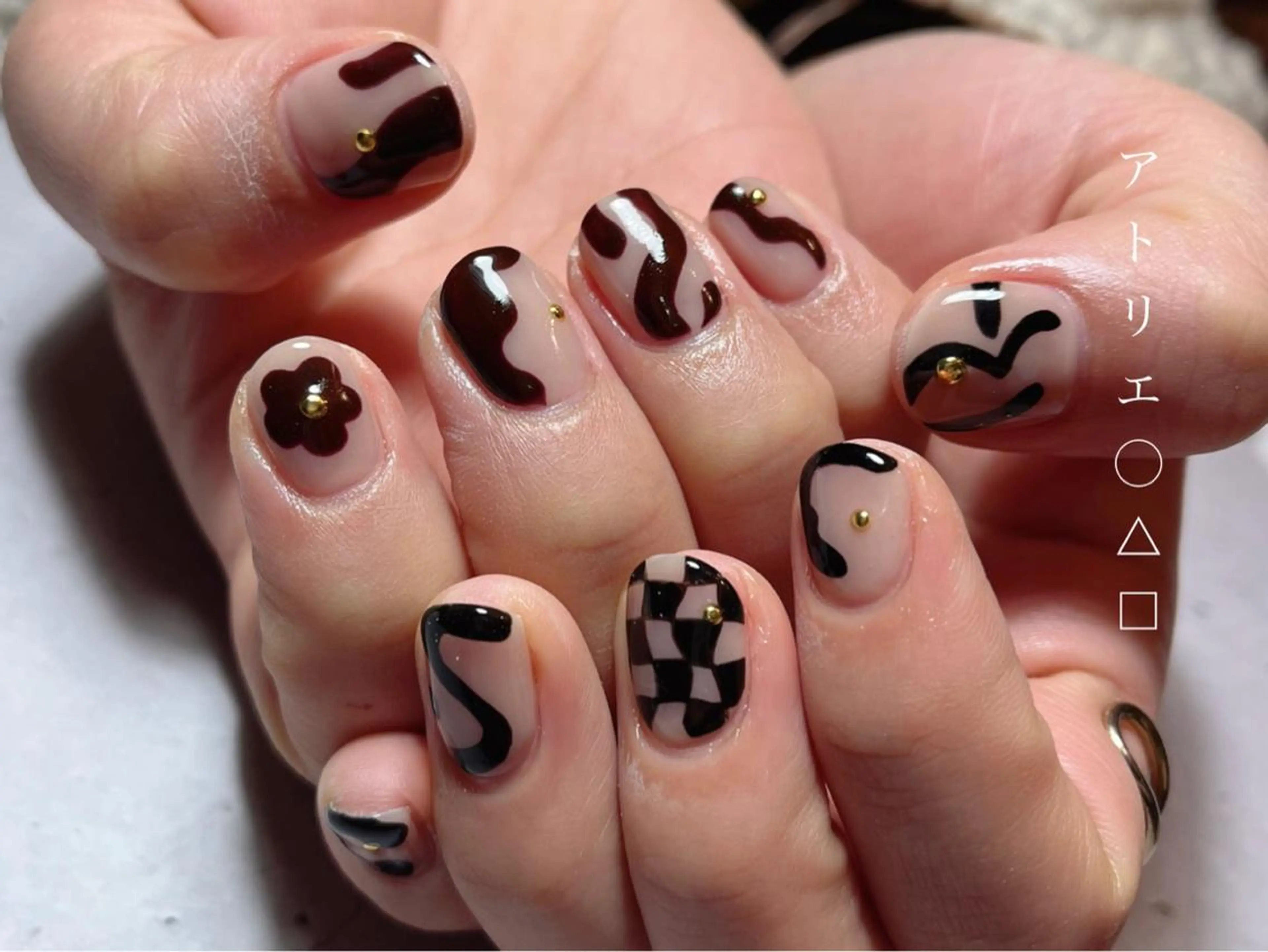 メンズ ネイル ハンドネイル アトリエ ○△□のネイルデザイン