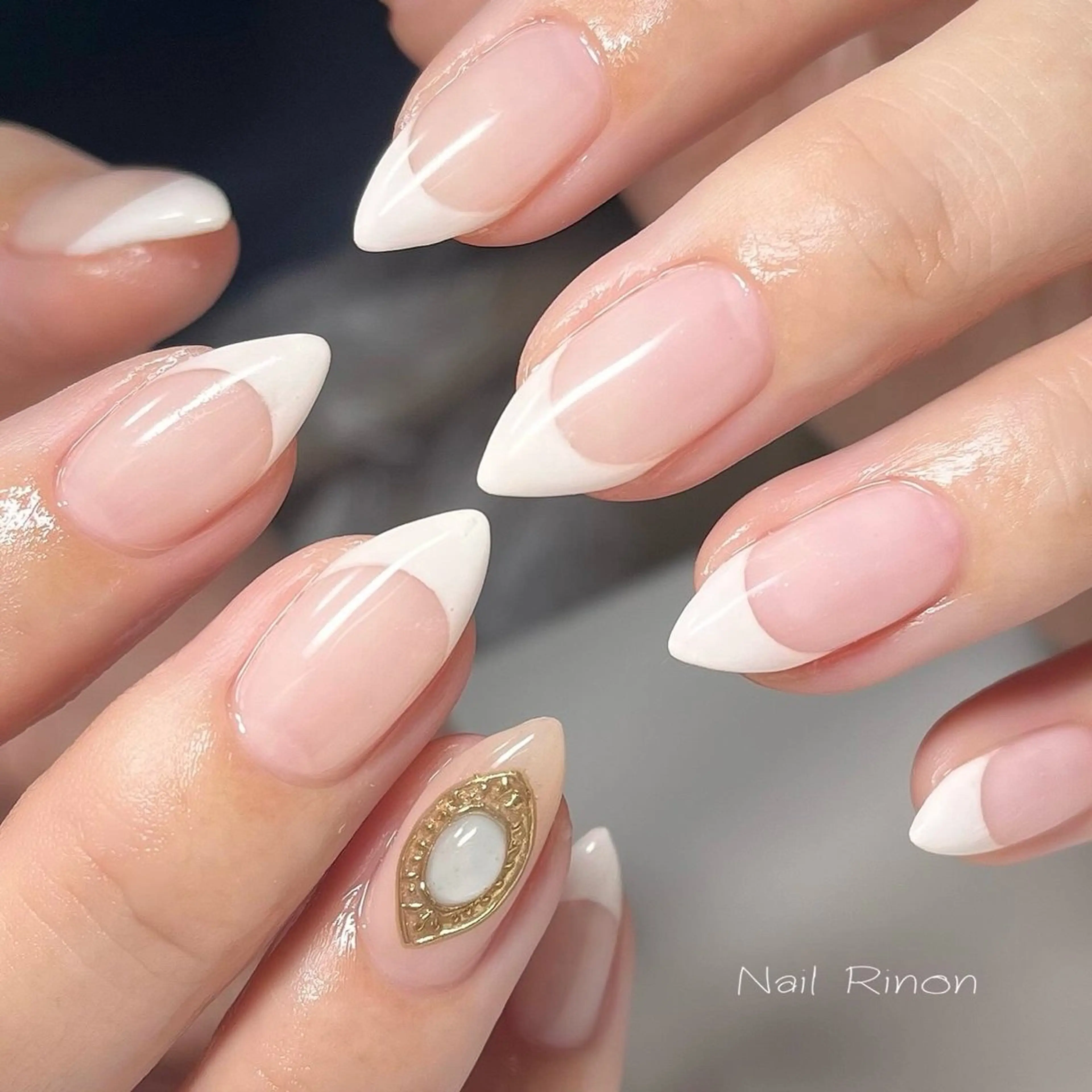 ネイル フレンチネイル ハンドネイル Nail Rinonのネイルデザイン