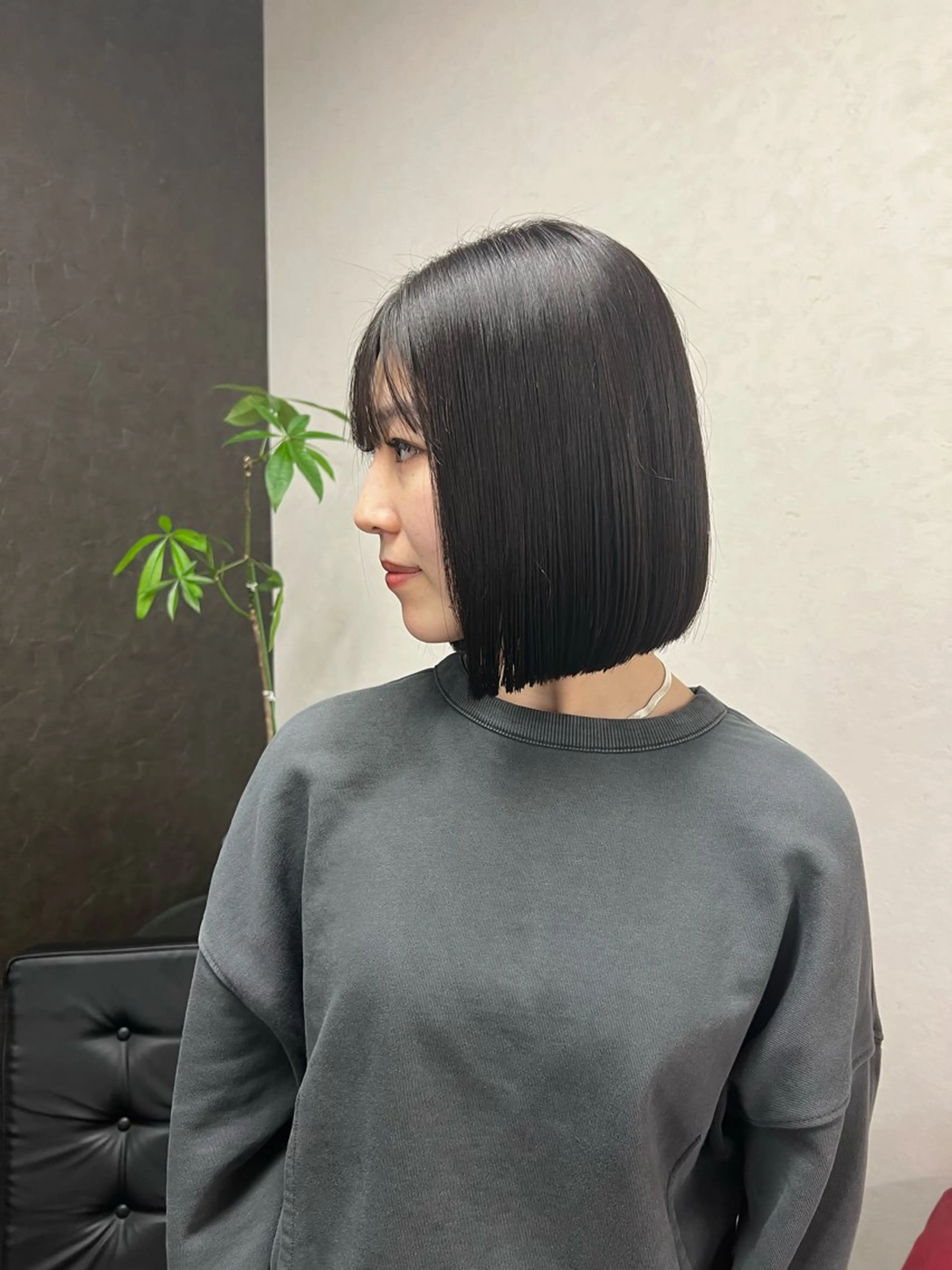 ショート カット 縮毛矯正 トリートメント ボブ／ストレート🎀 harukaのヘアスタイル