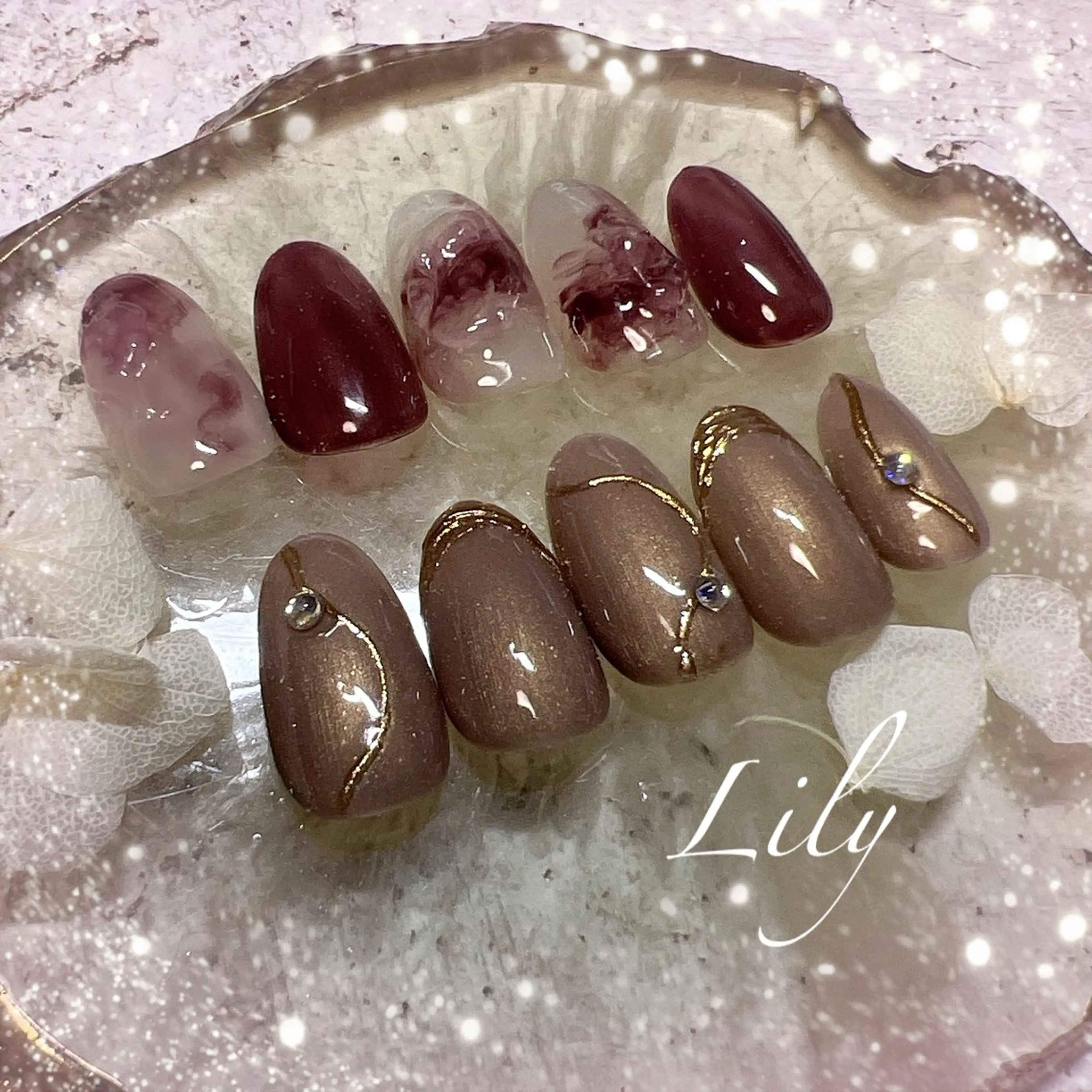 ネイル ハンドネイル Lily*nail 🌻Mii🌻のネイルデザイン