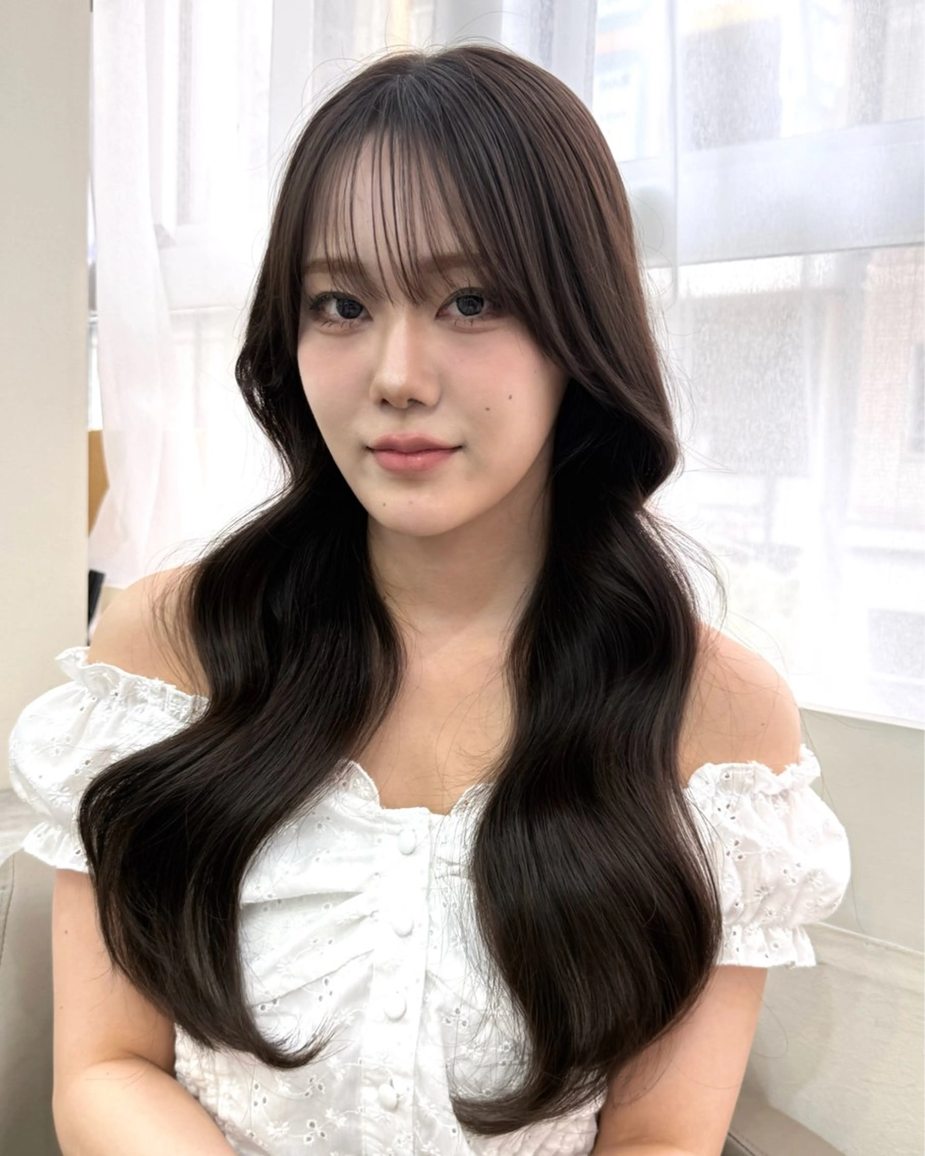 ロング カラー ヘアアレンジ 韓国/透明感カラー/ ももかのヘアスタイル