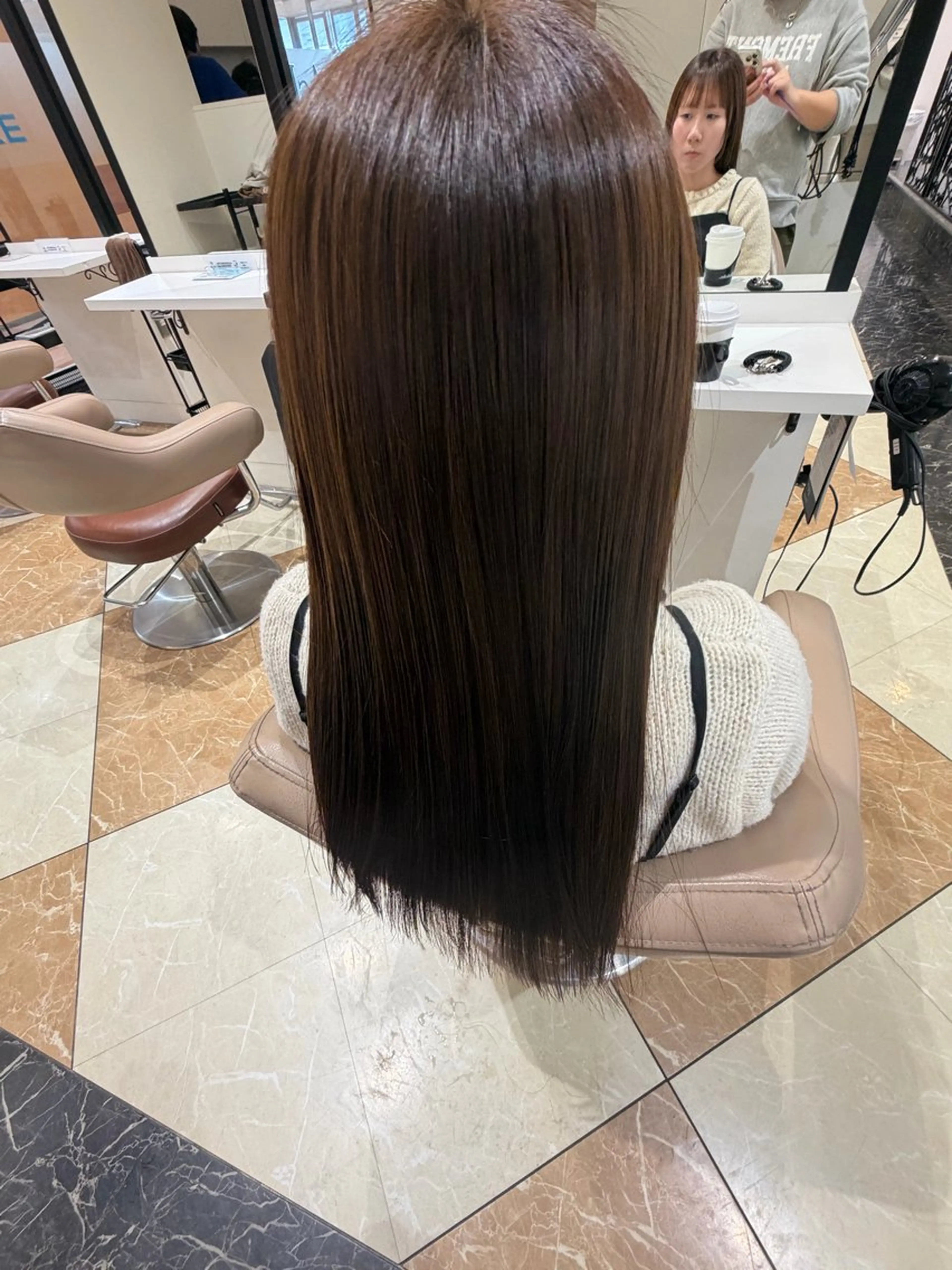 ロング カット ヘアカラー 髪質改善カラー なーこ💖🌈のヘアスタイル