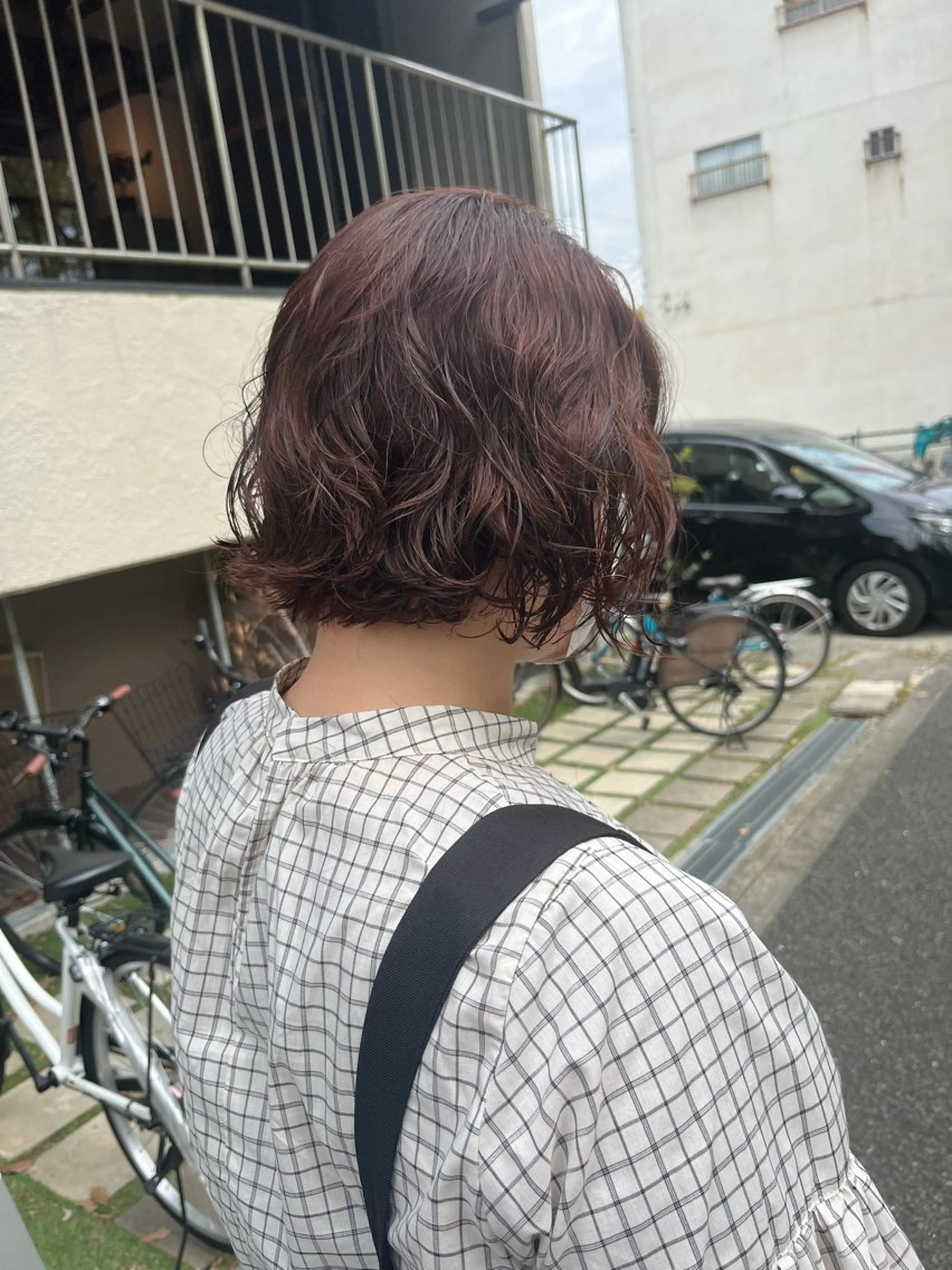 ミディアム ミディアムパーマ ボブ トリートメント カット パーマ トリートメント 🐰桃山台/髪質改善 山亀のヘアスタイル