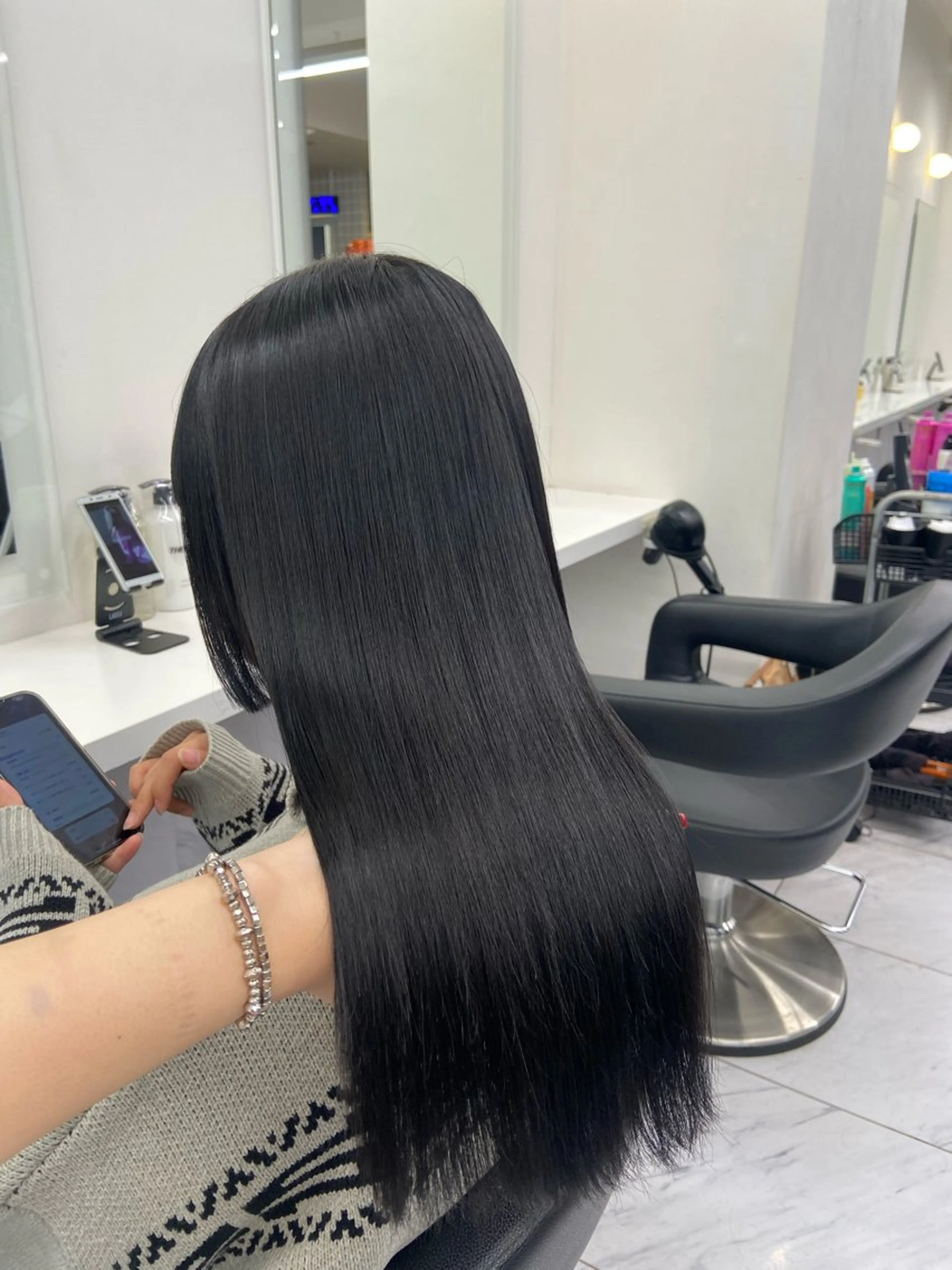 セミロング カラー ヘアアレンジ Over hair_ misakiのヘアスタイル