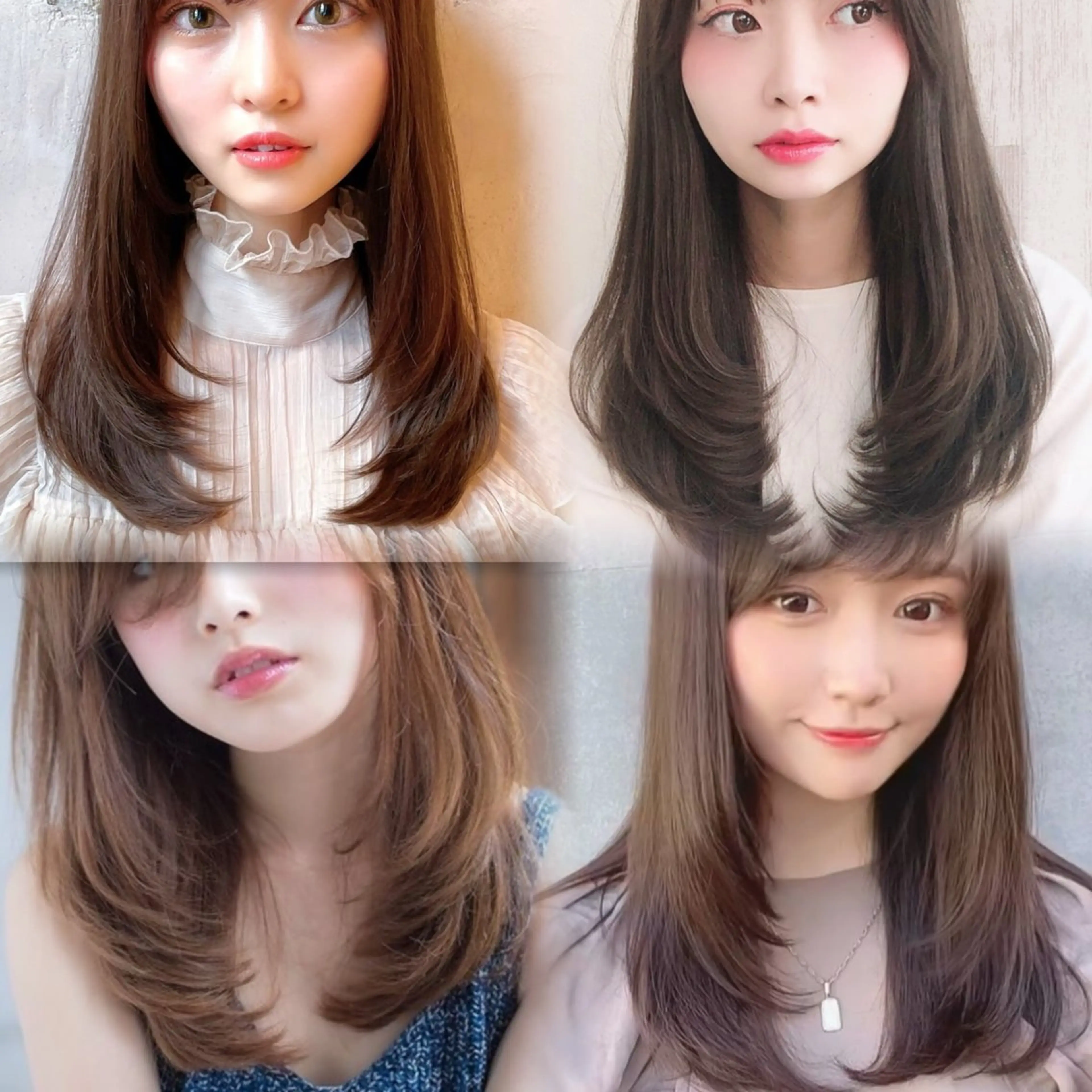 ロング ❤️ブリーチなし💚 ダブルカラー平野実花のヘアスタイル