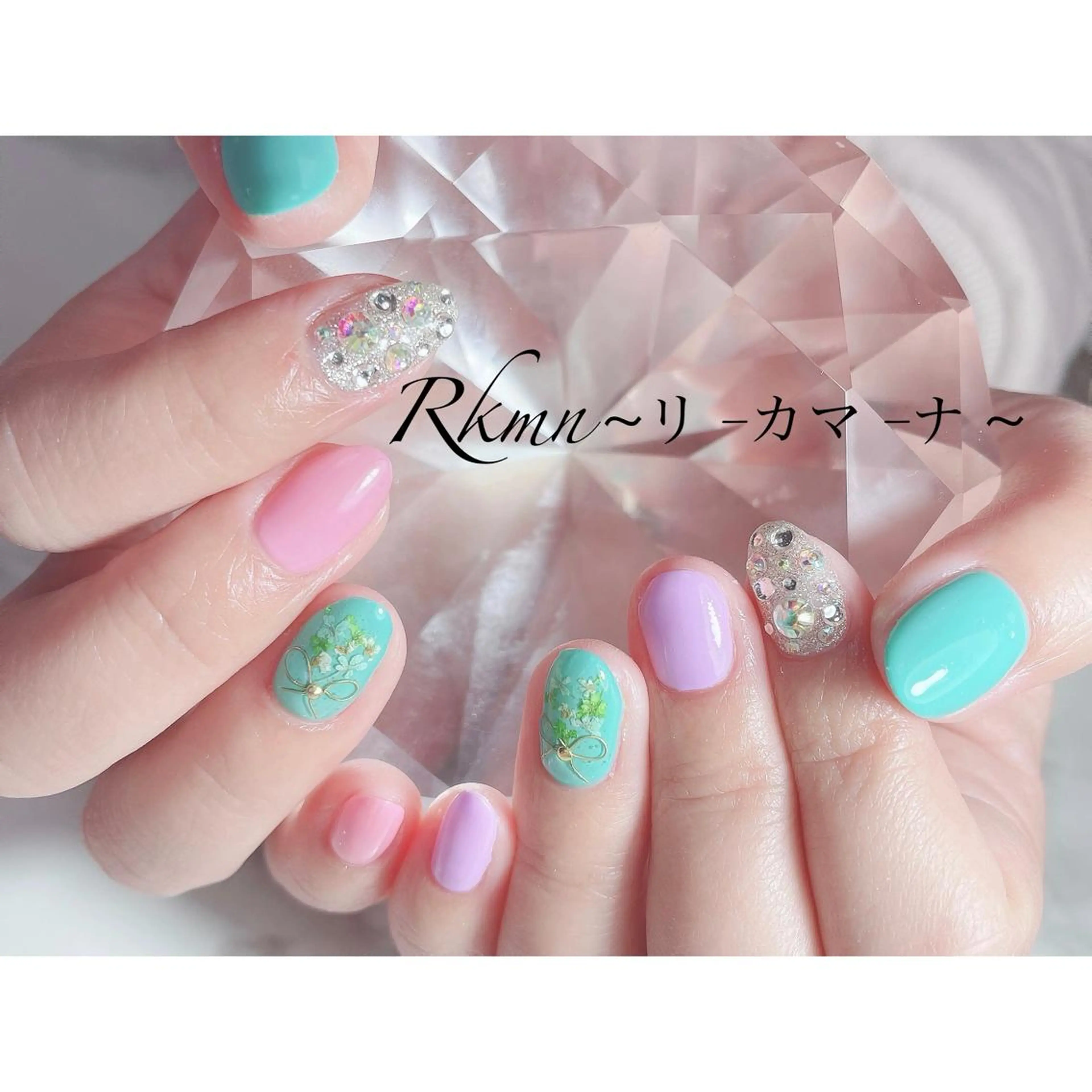 ネイル アートネイル フラワーネイル フレンチネイル ジェルネイル グラデーション ハンドネイル フットネイル ハンドケア Rkmn ~リ-カマ-ナ~のネイルデザイン