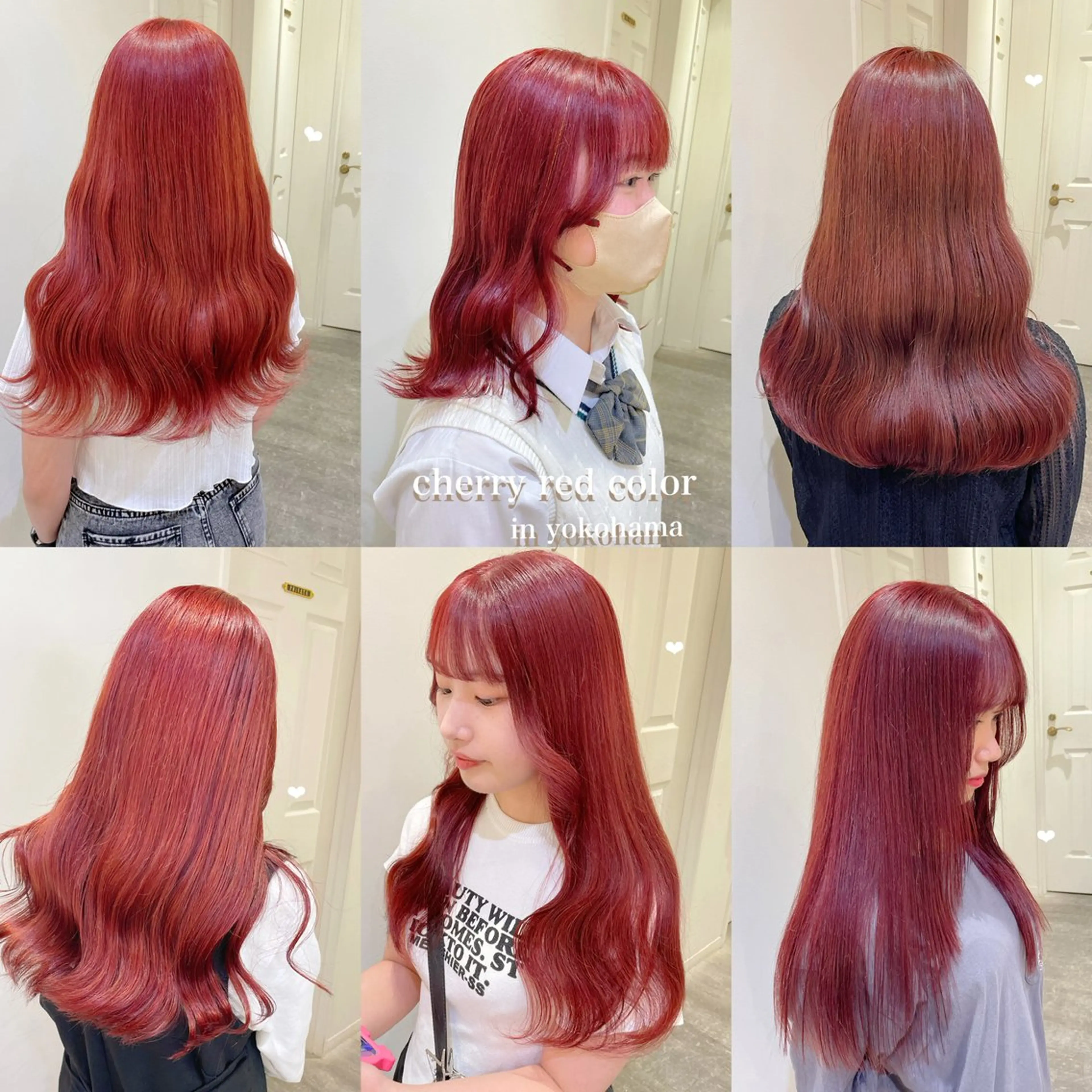 ロング カラー ブリーチ ブリーチなしカラー レッドカラー ヘアカラー エクステ/ハイトーン 🐏☁️miminaのヘアスタイル