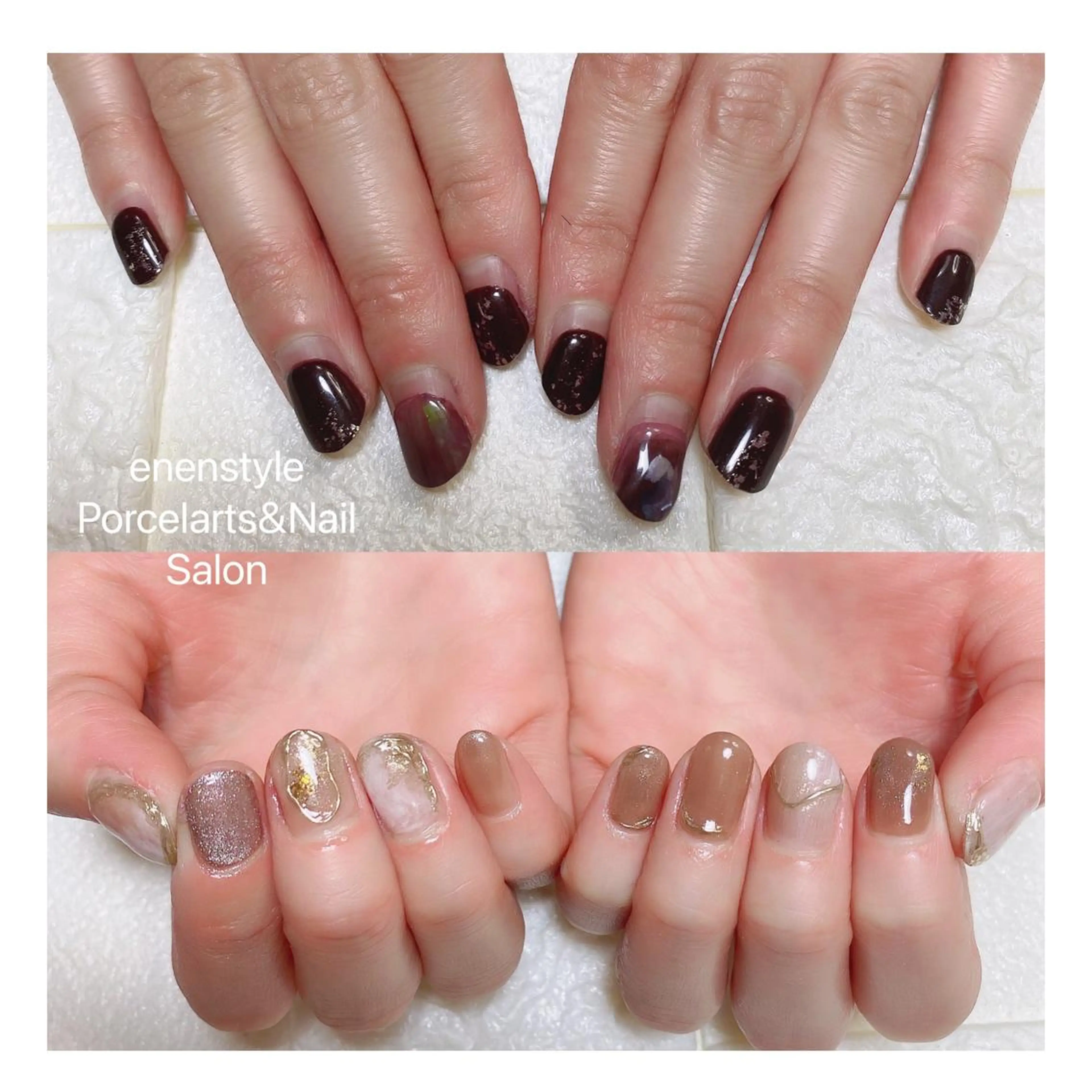 ショート ネイル ハンドネイル 👑enen style👑のネイルデザイン