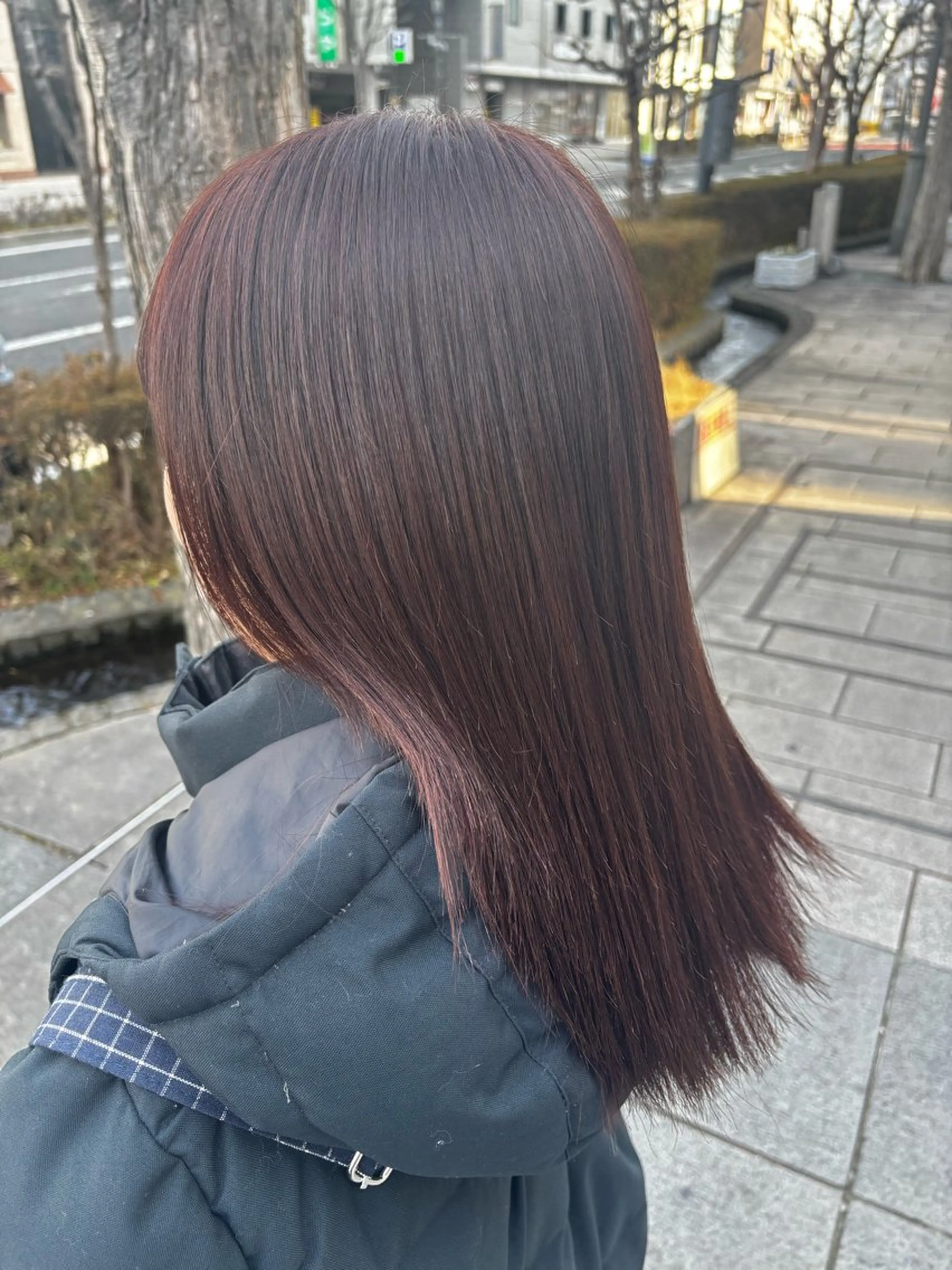 ミディアム カラー ブラウンカラー ピンクカラー ピンクブラウン ヘアカラー あすか/ 松本/モデル募集中のヘアスタイル