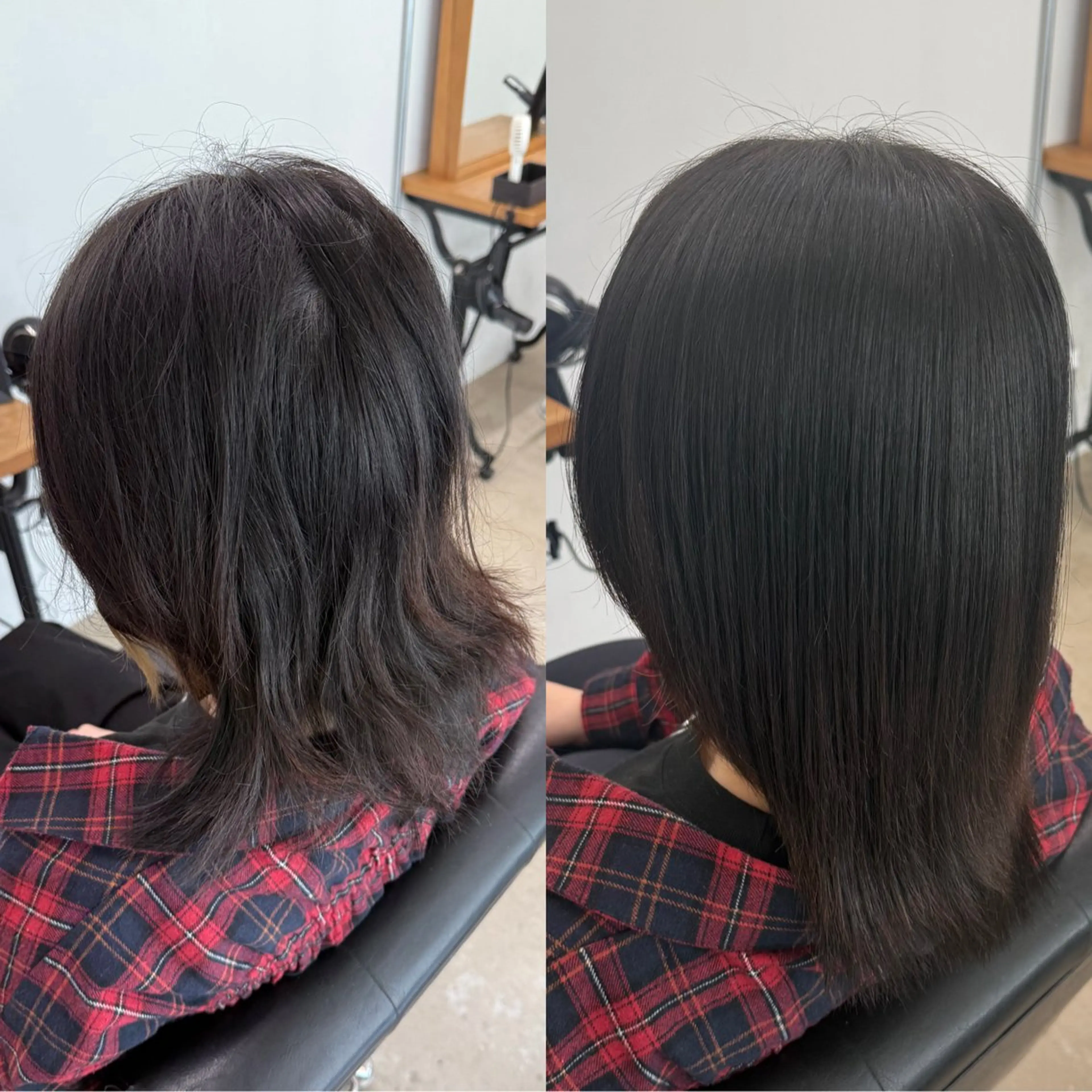 ミディアム 縮毛矯正 トリートメント ひろし/髪質改善/ 縮毛矯正/透明感✨のヘアスタイル