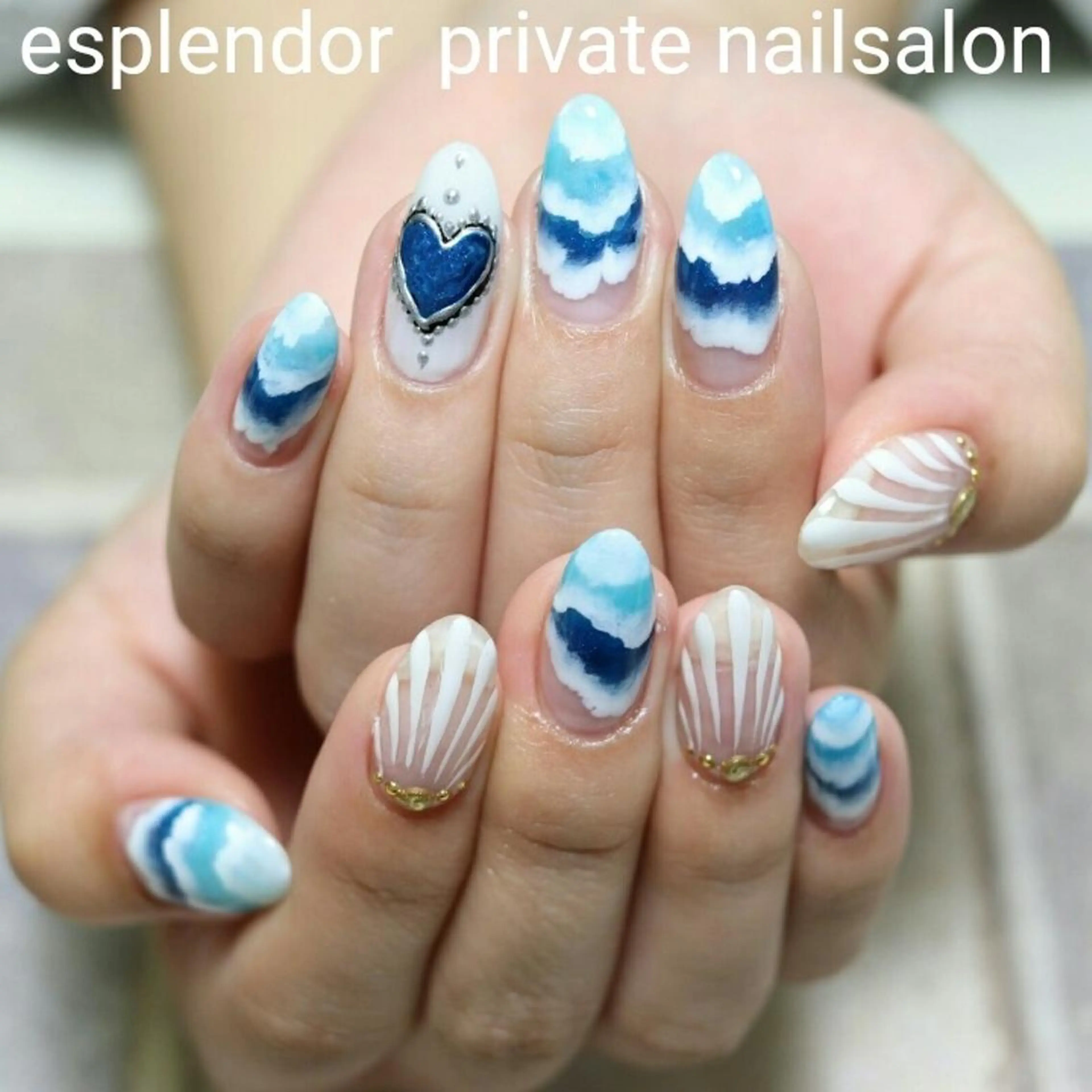 ネイル 持ち込み 夏ネイル esplendor  小野寺のネイルデザイン