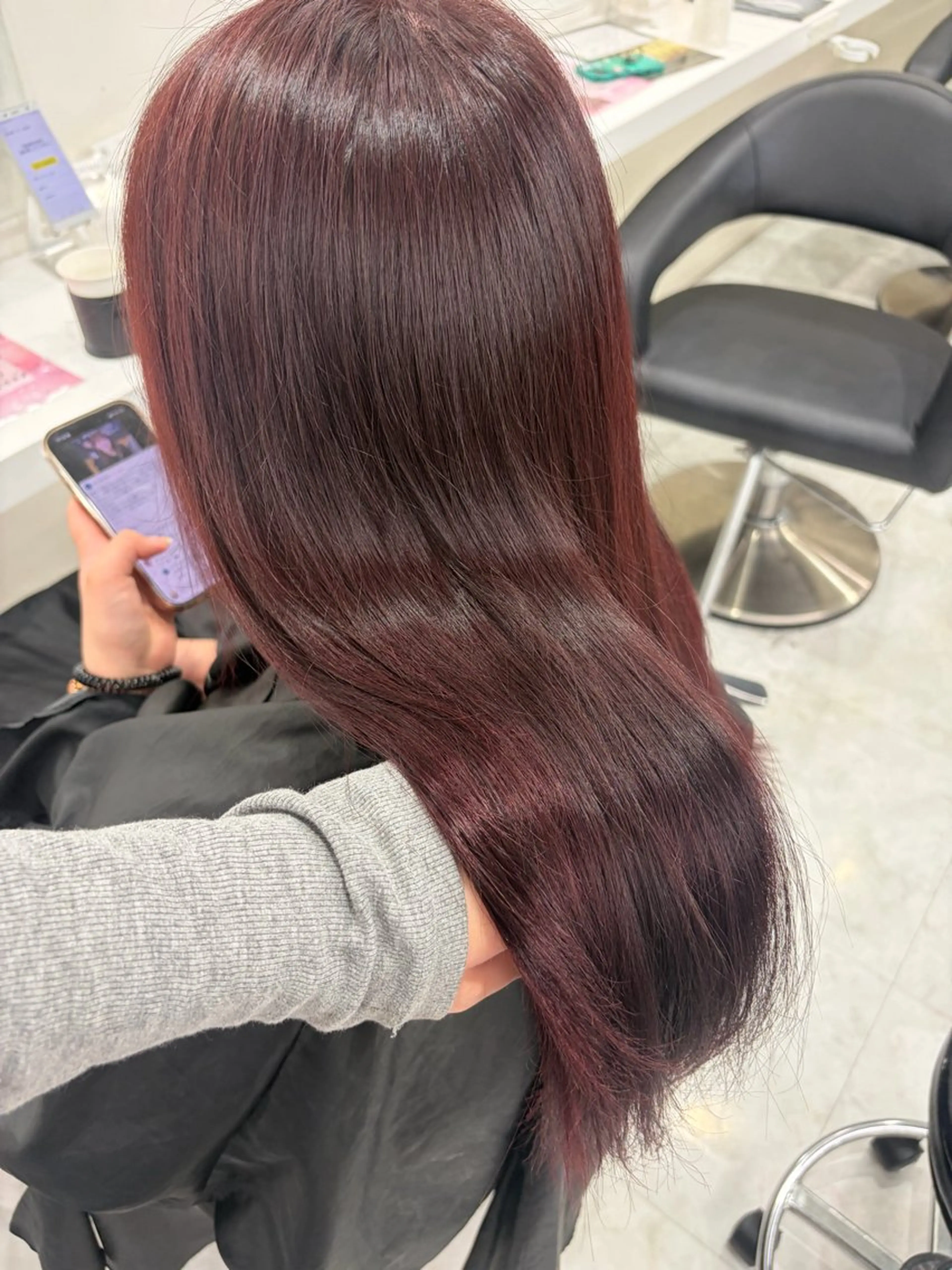 ロング カラー カット ヘアカラー 韓国トレンドヘア🤍 Chima🤍のヘアスタイル