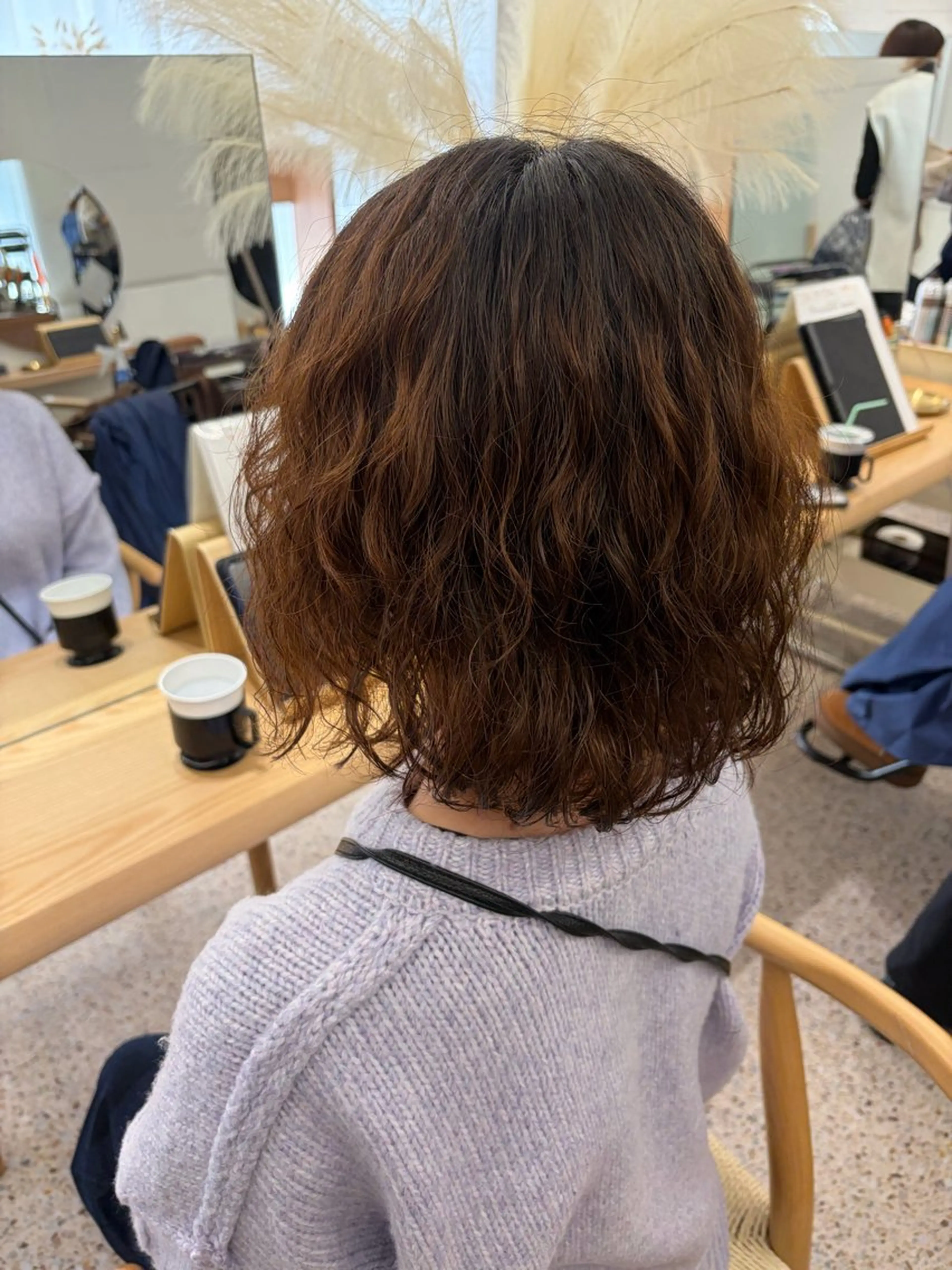 ミディアム パーマ カット パーマ ユニカバイミリー MISAKI🫧のヘアスタイル