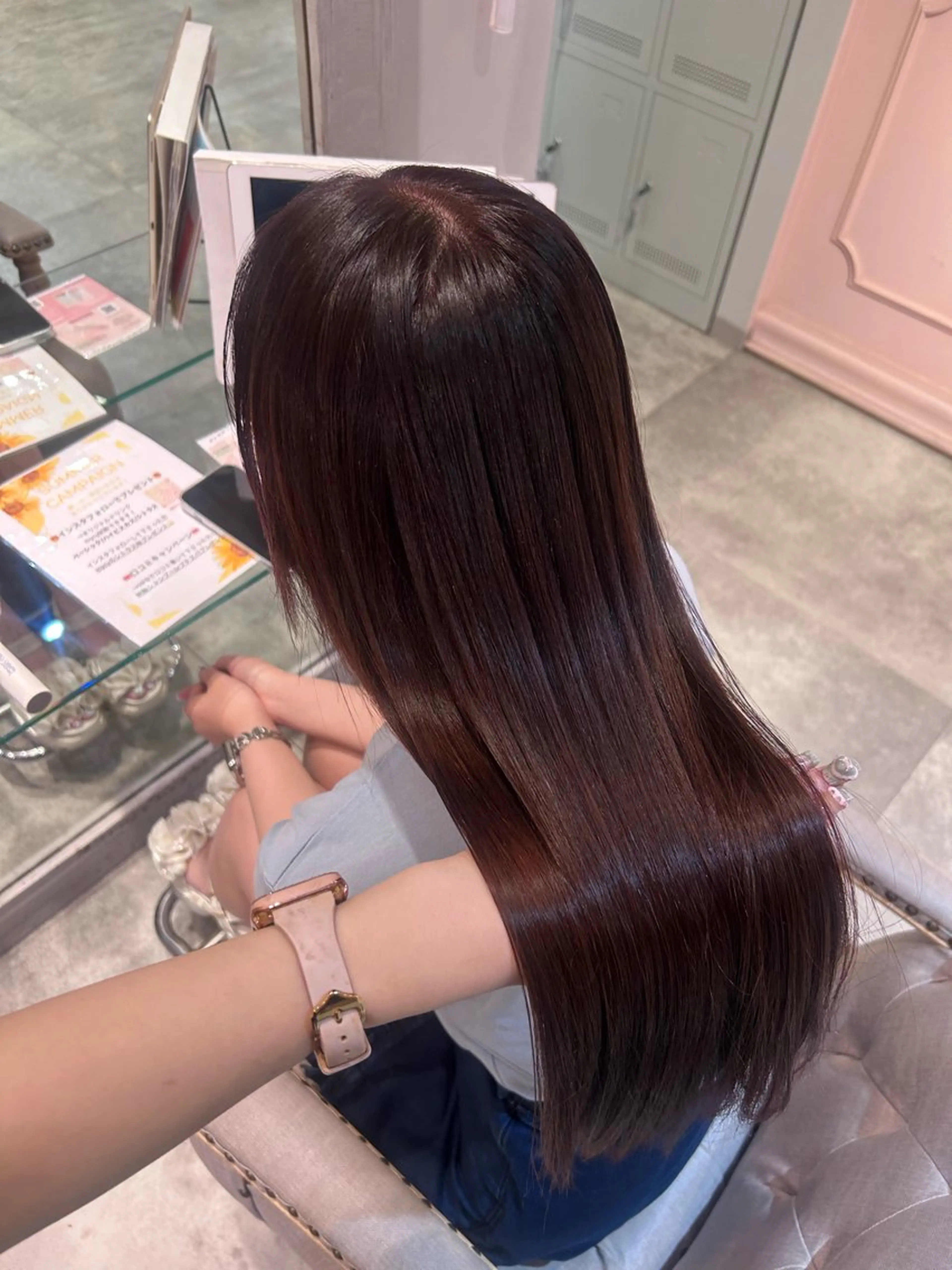ロング カラー ヘアカラー 🤍ふんわりアイドル カラー🎀Rio🪽のヘアスタイル