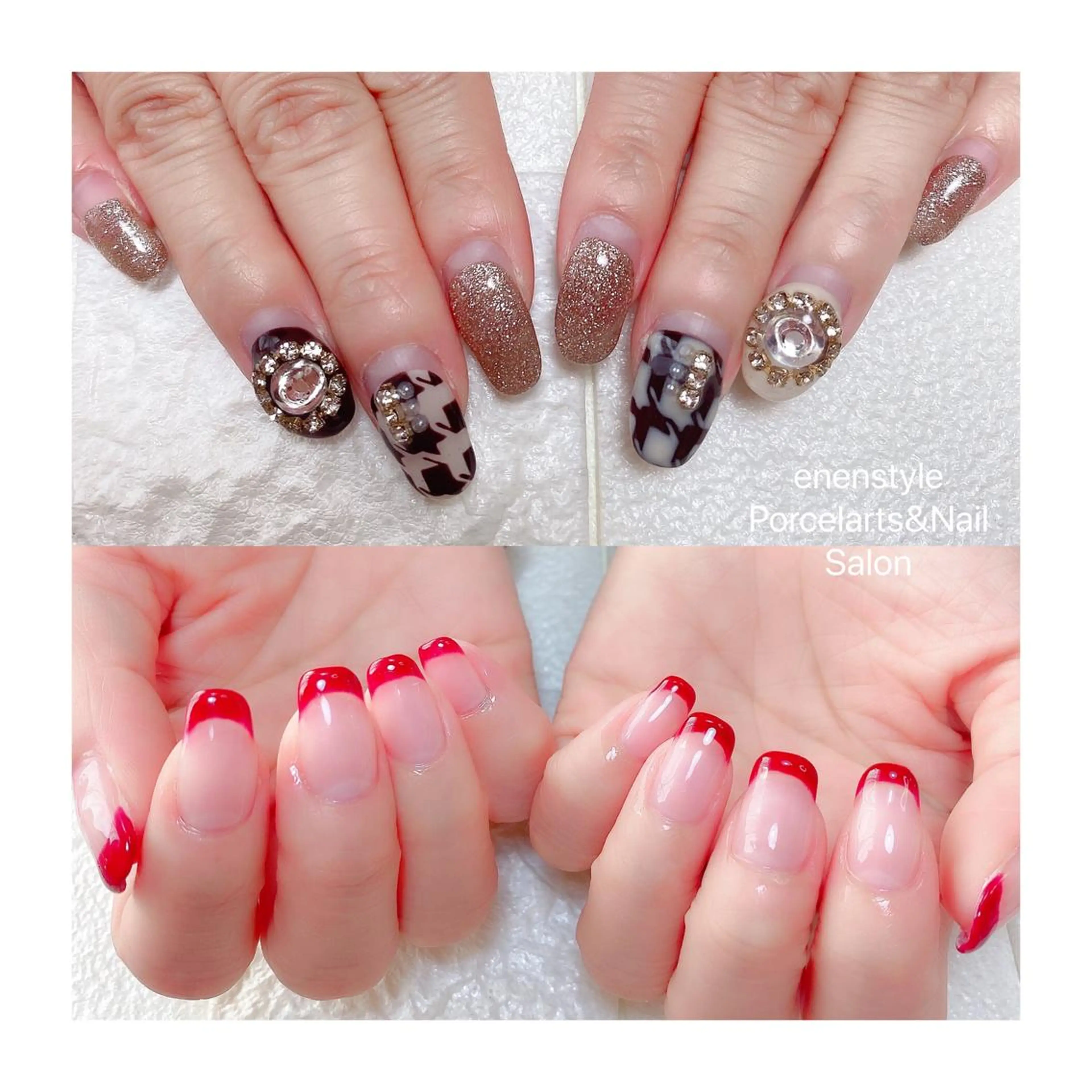 ミディアム ネイル ハンドネイル 👑enen style👑のネイルデザイン