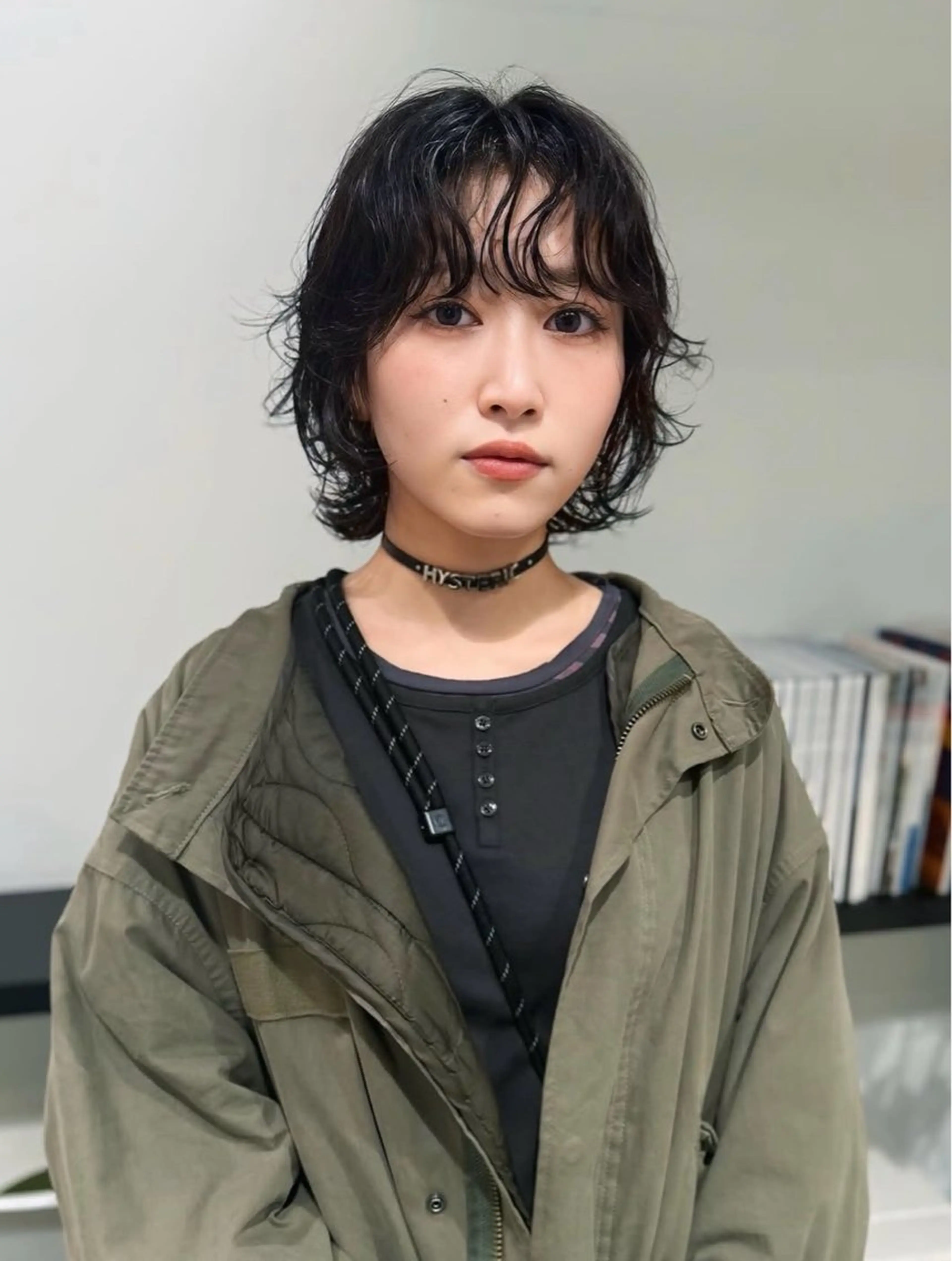 ミディアム パーマ ウルフ/似合わせ レイヤー/RIHOのヘアスタイル