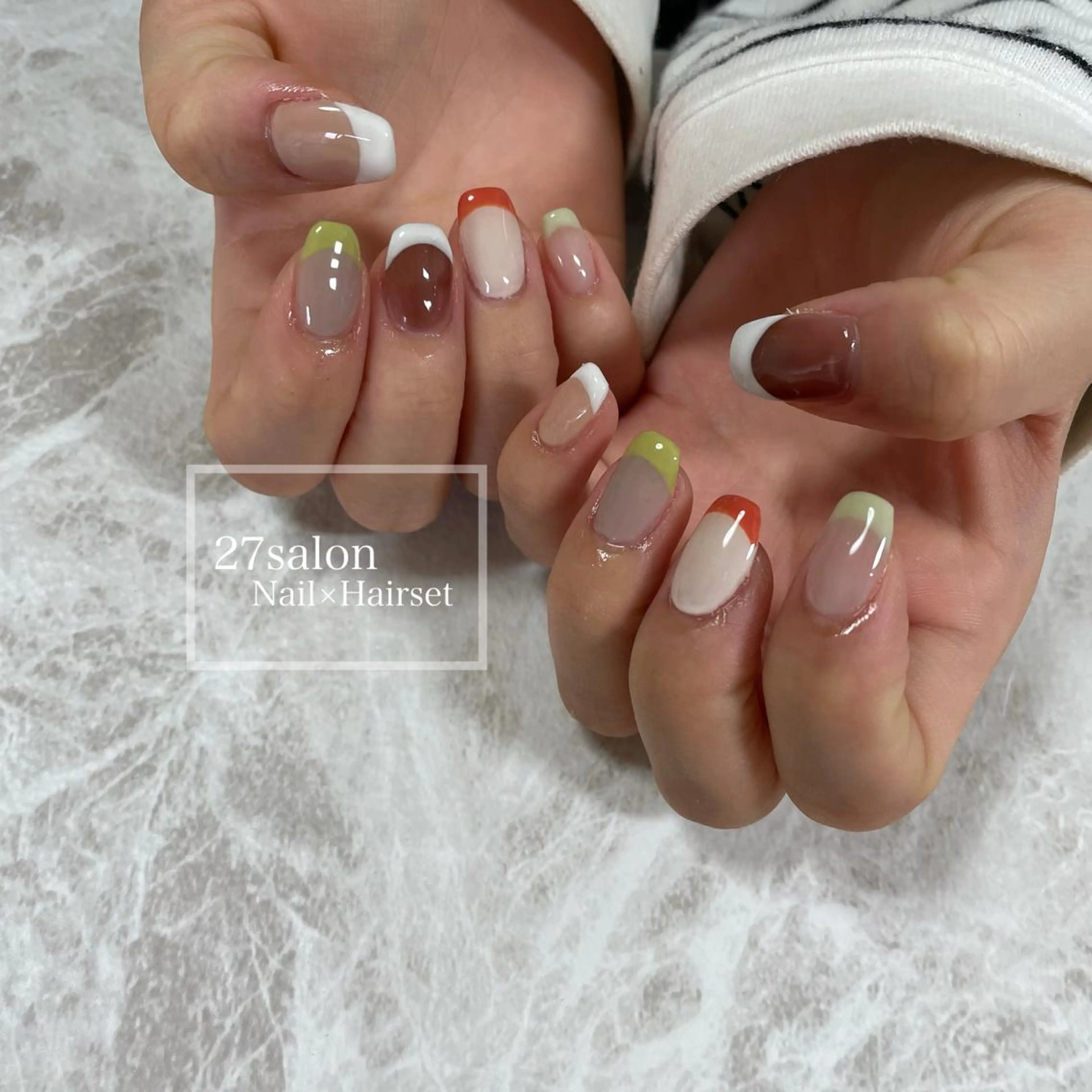 ネイル フレンチネイル 27salon yuinaのネイルデザイン