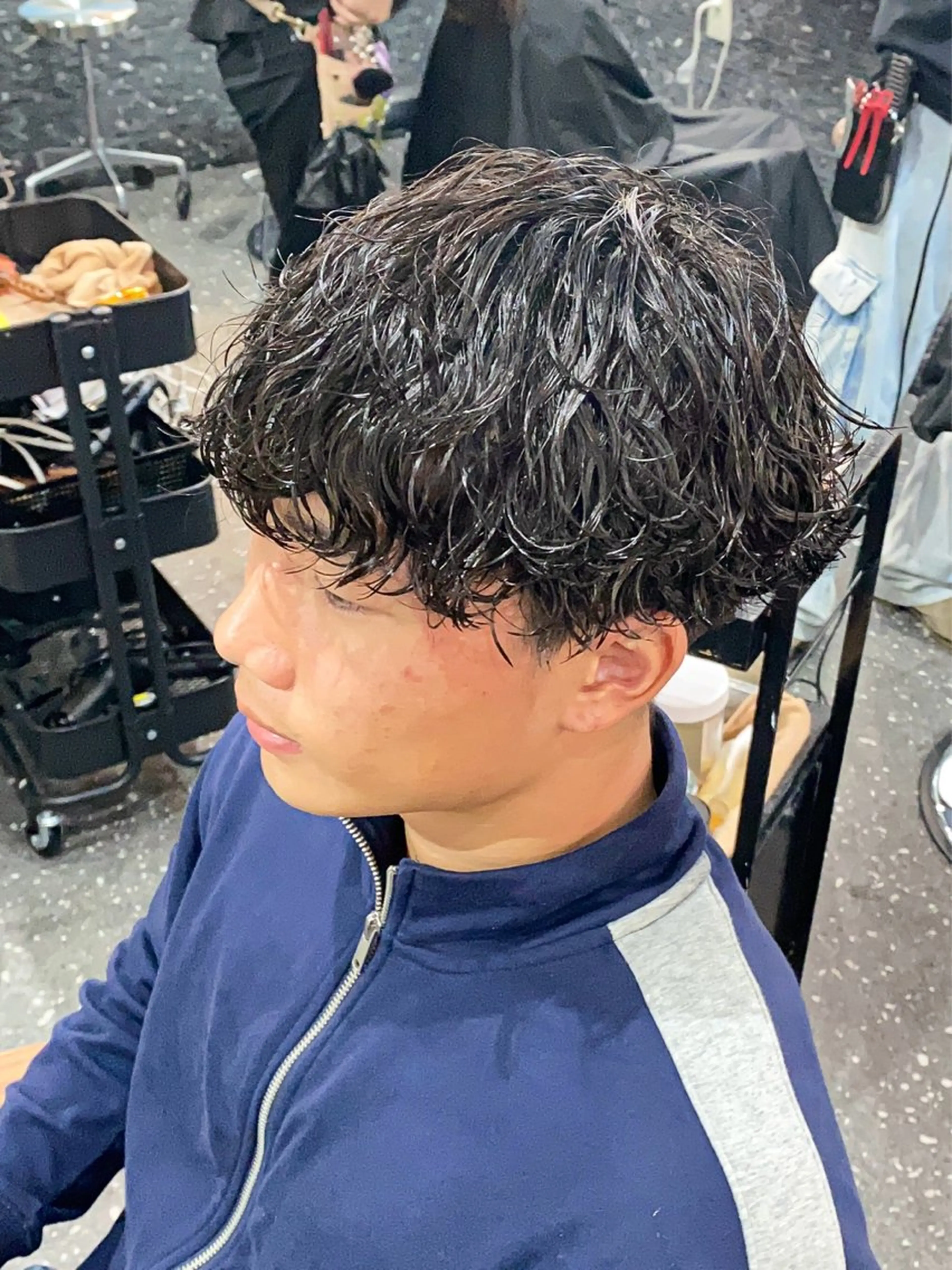 ショート パーマ パーマ/ダブルカラー ブリーチ⭐️海斗のヘアスタイル