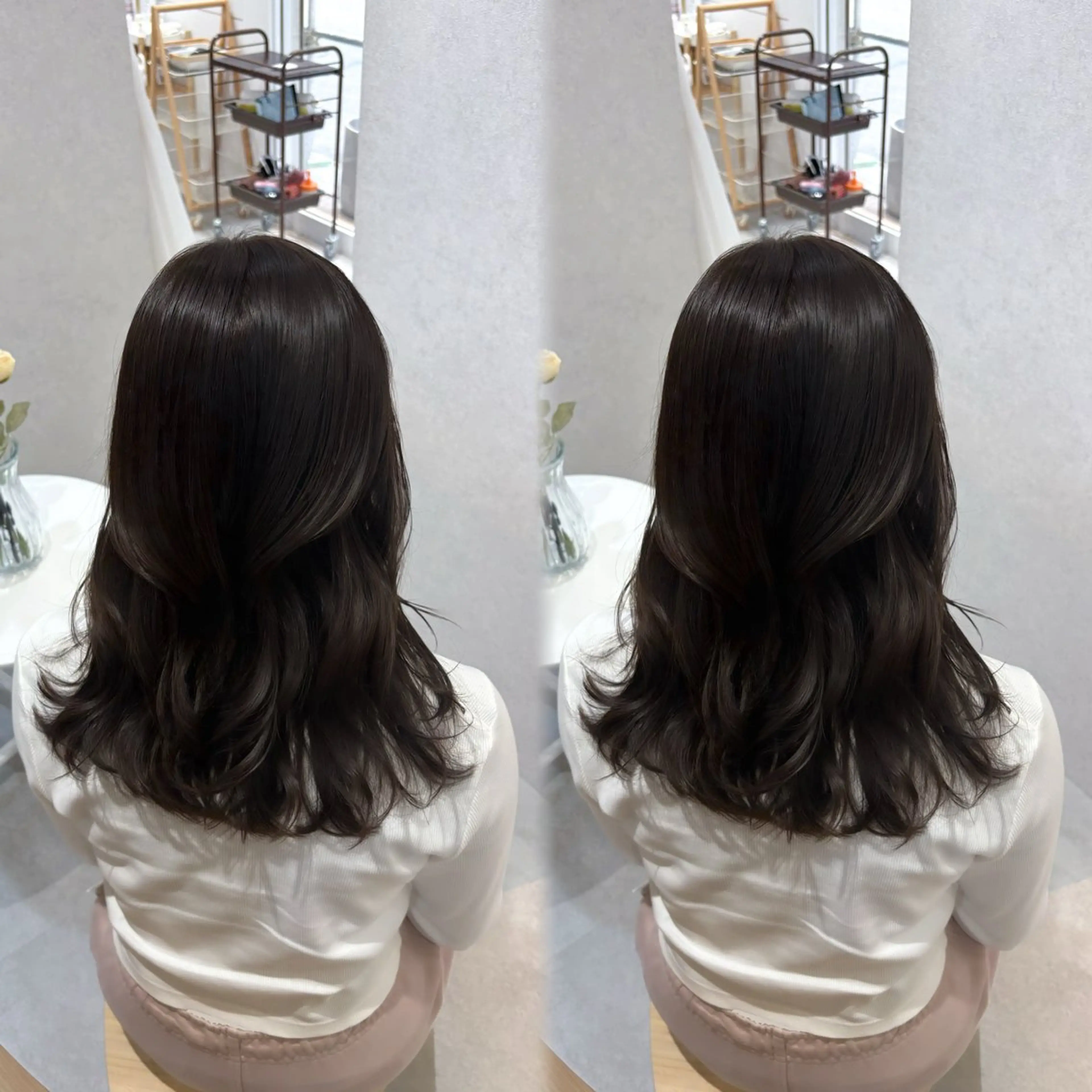 セミロング カラー 透明感/チョコカラー 💍TAMA💍のヘアスタイル