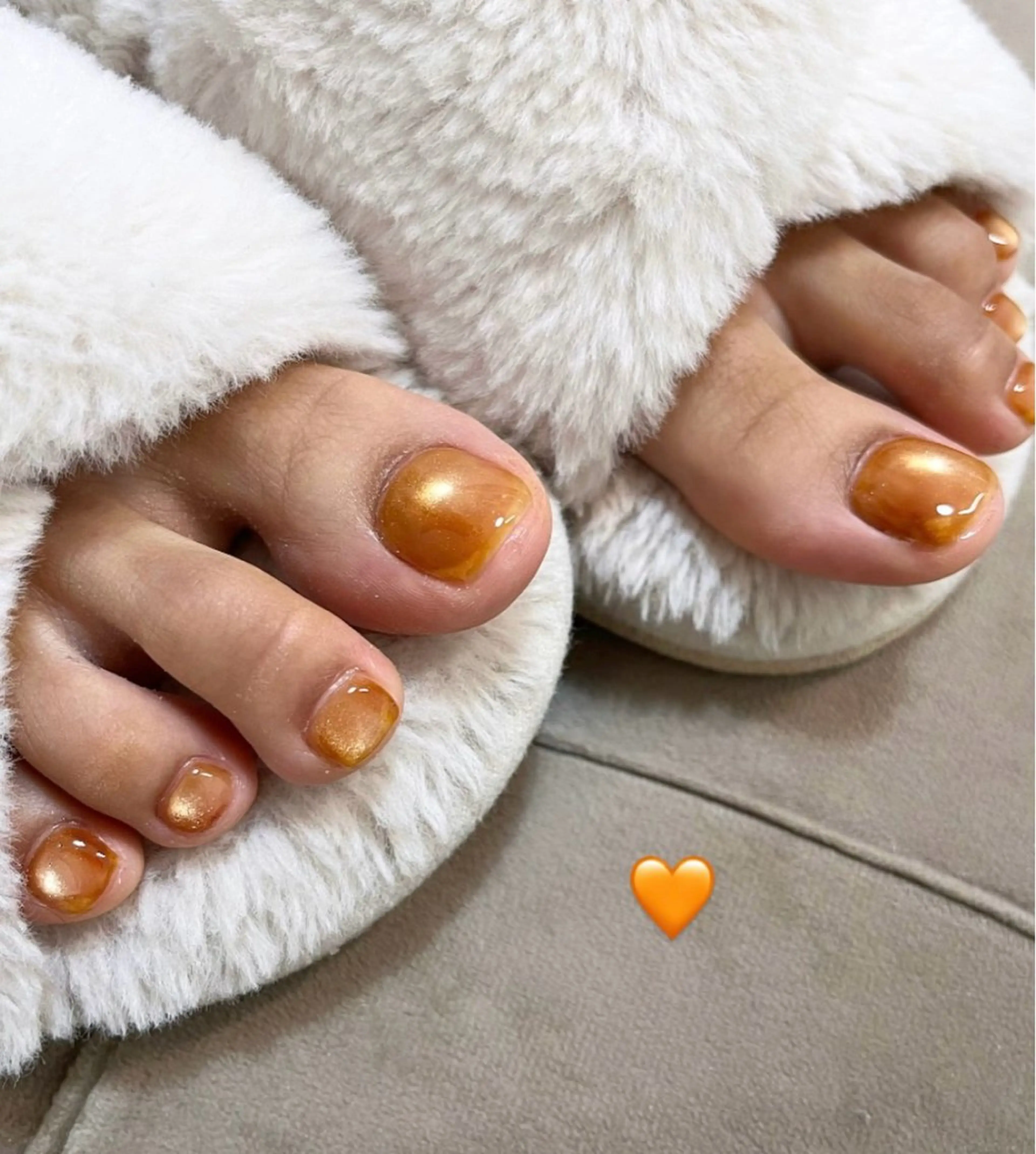 ネイル マグネットネイル オレンジ felice nailのネイルデザイン